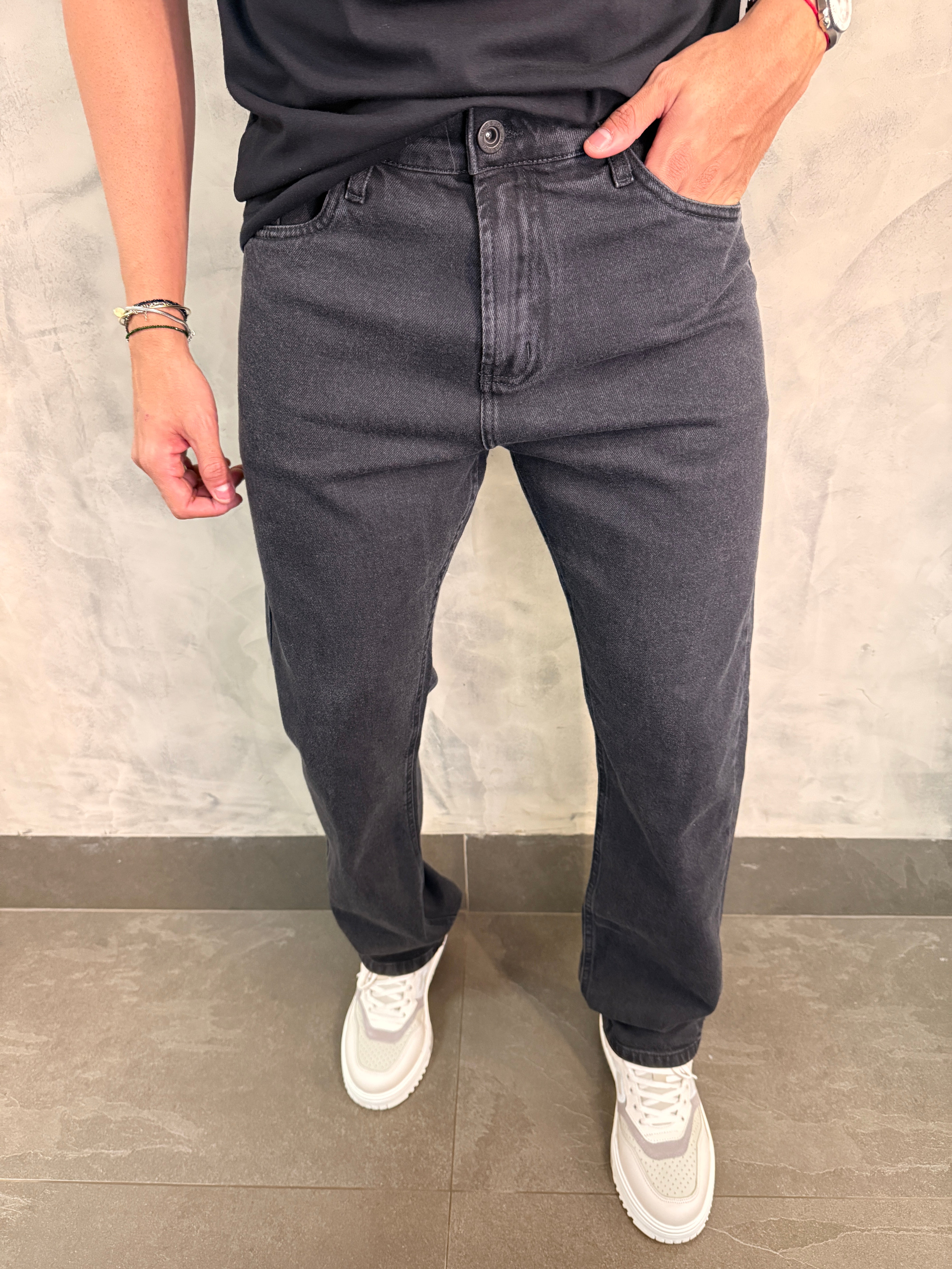 CALÇA JEANS PREMIUM FLEXBLACK DENIM REGULAR KINGEJOE BLACK