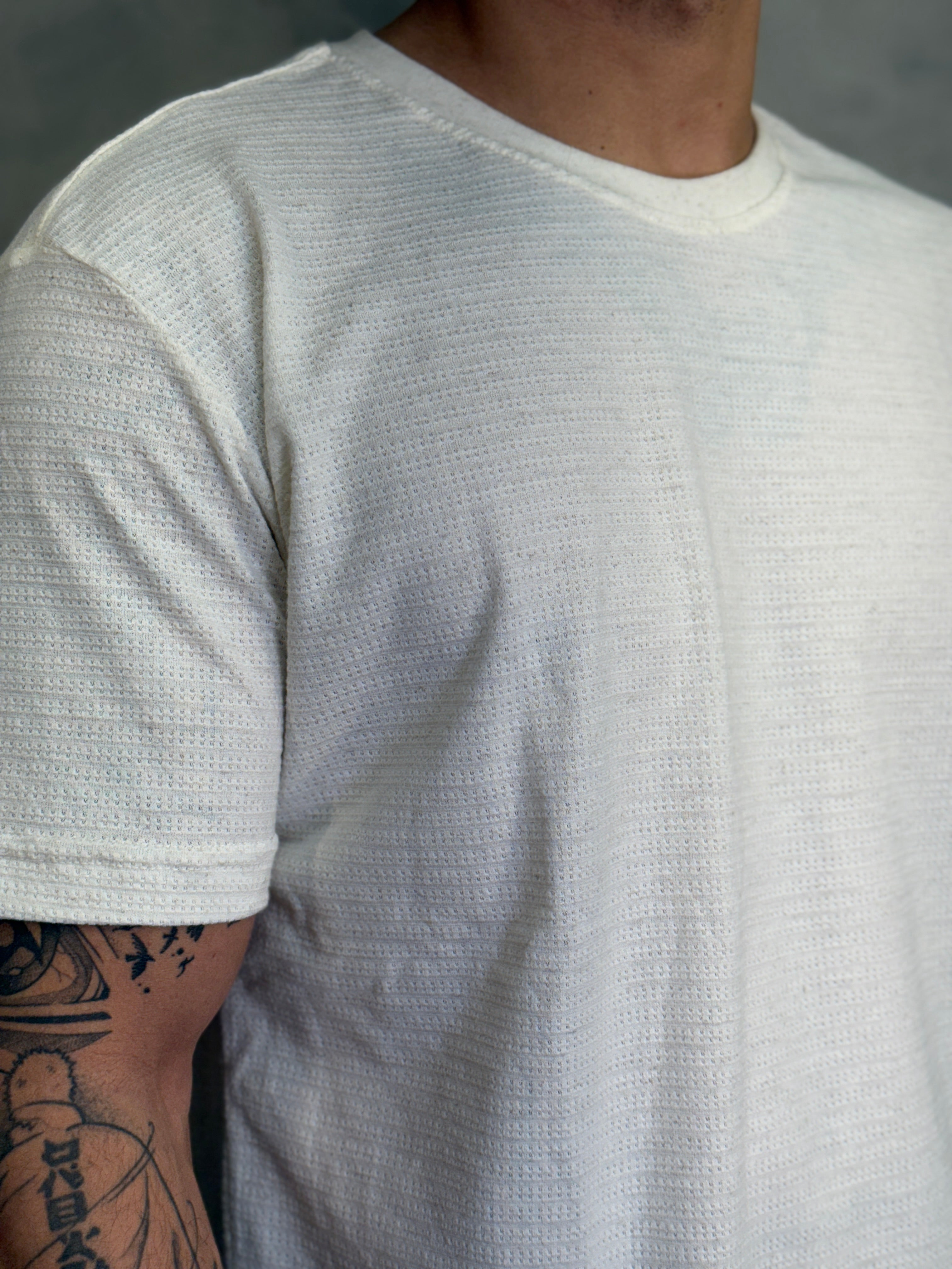 CAMISETA LINHO TEXTURA COMFORT KINGEJOE NATURAL