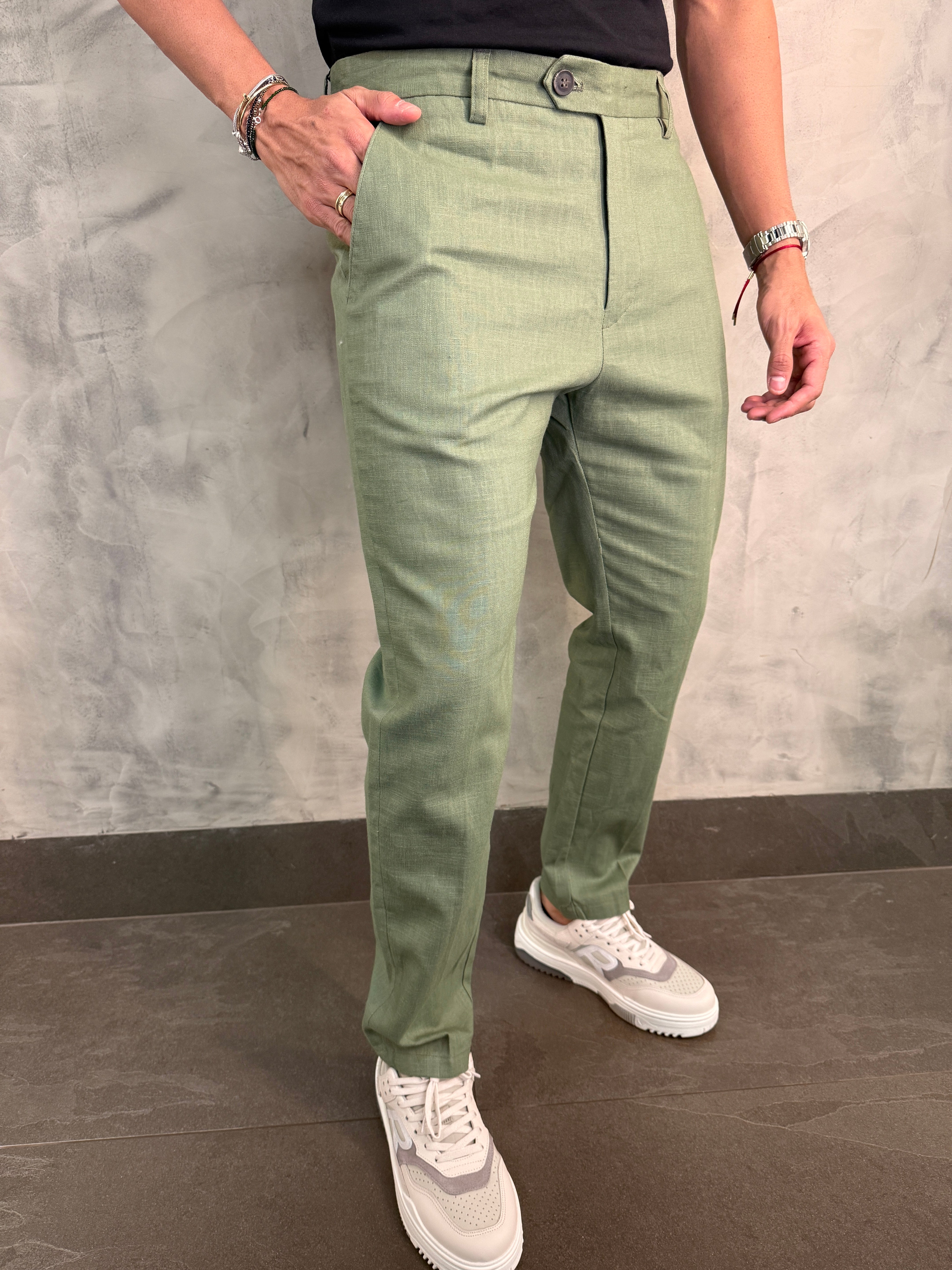 CALÇA SAMOA RAMIE PONTO H VERDE MILITAR