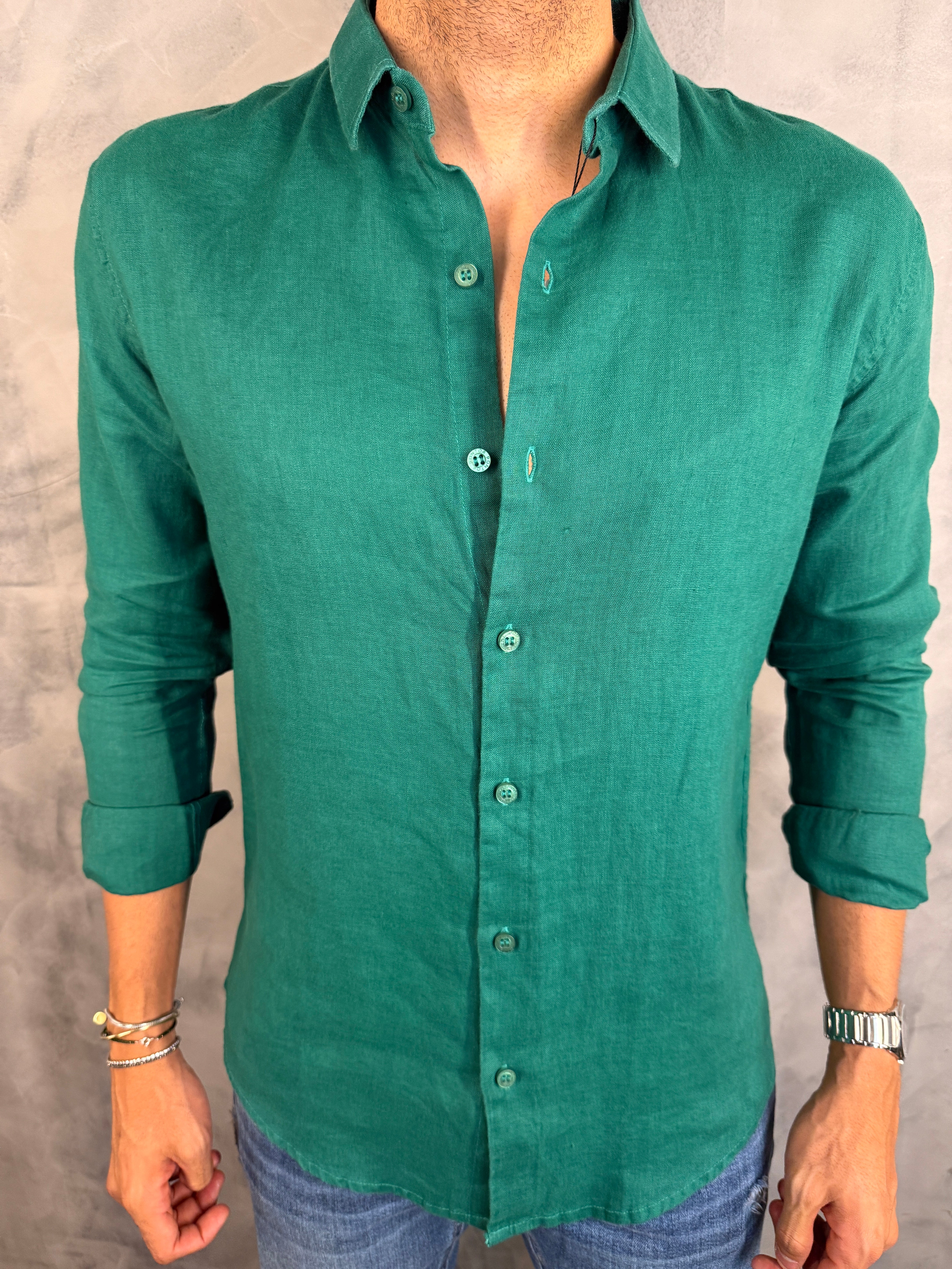 CAMISA M/L OASIS PURO LINHO PONTO H