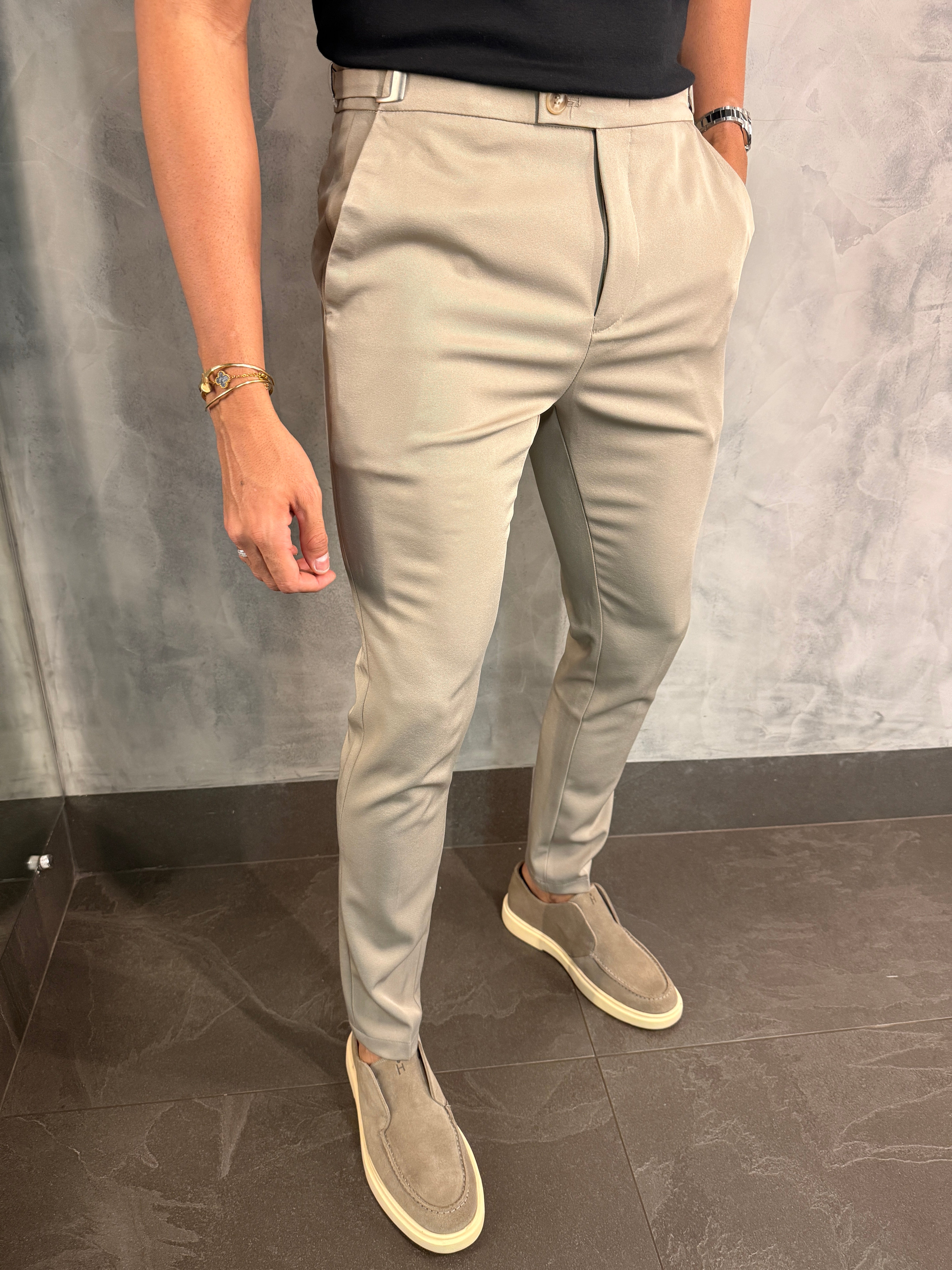 CALÇA ALF. VIENA AJUSTE CATRACA PONTO H KHAKI