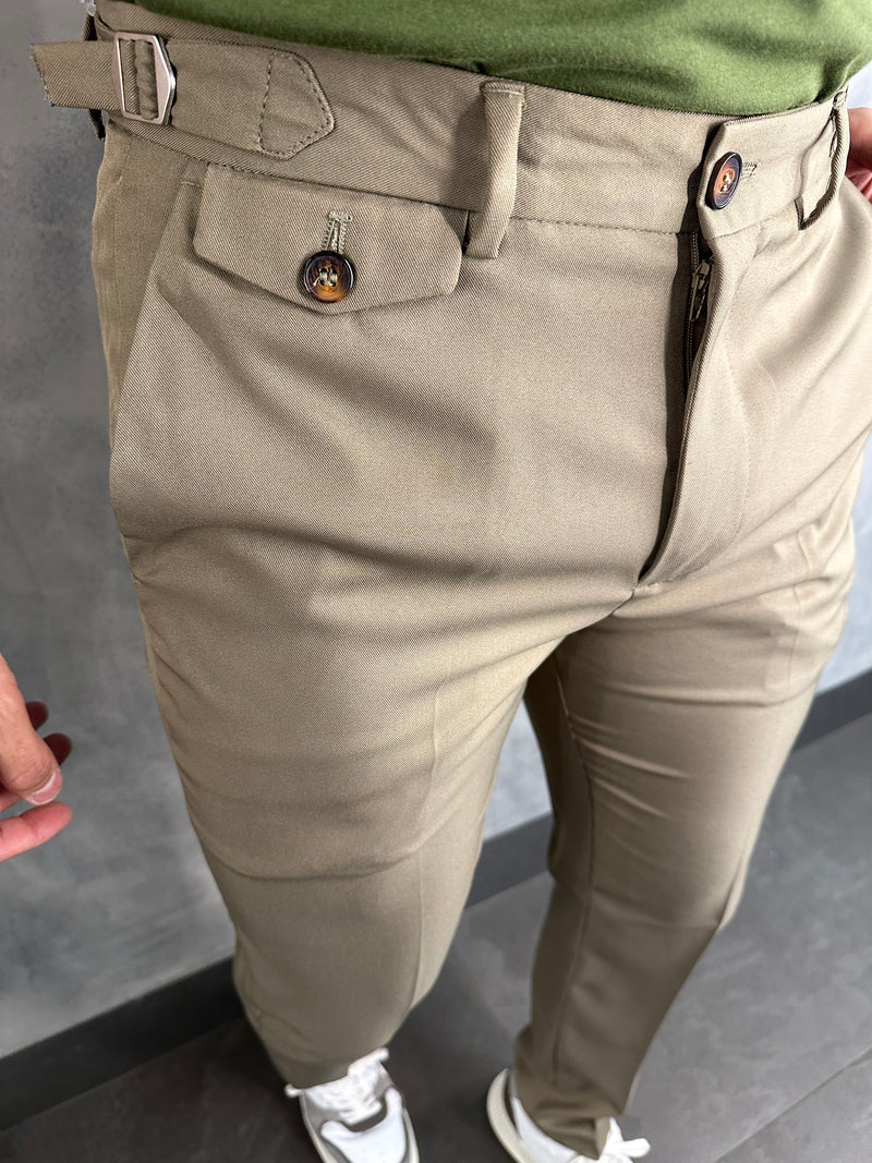 CALÇA ALFAIATARIA MEMPHIS PONTO H KHAKI