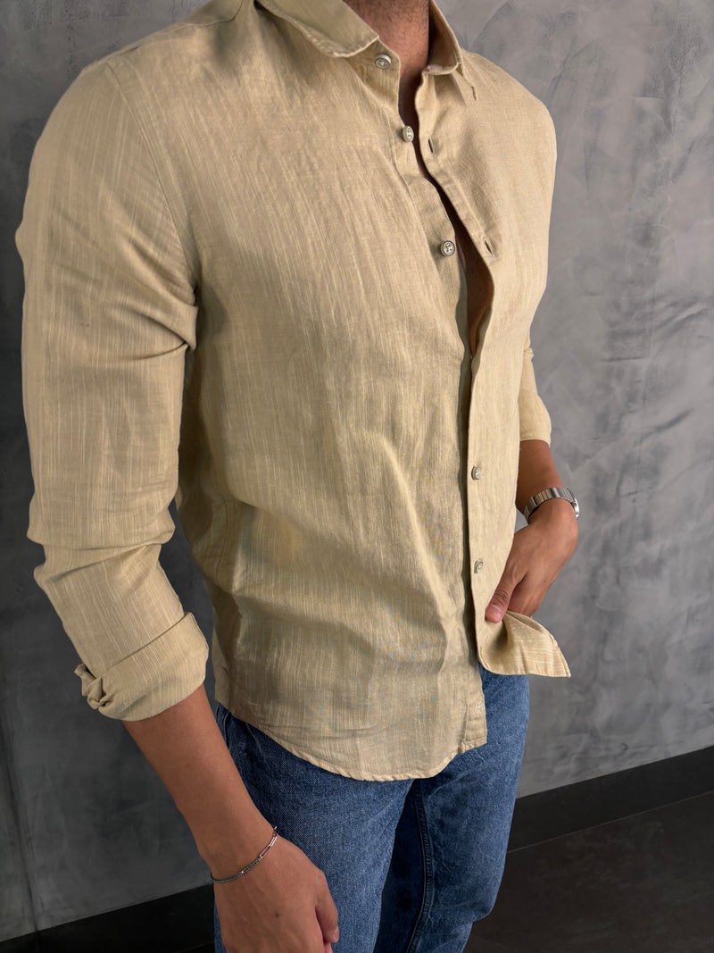 CAMISA M/L LINHO SIMPLES RESERVA PALHA