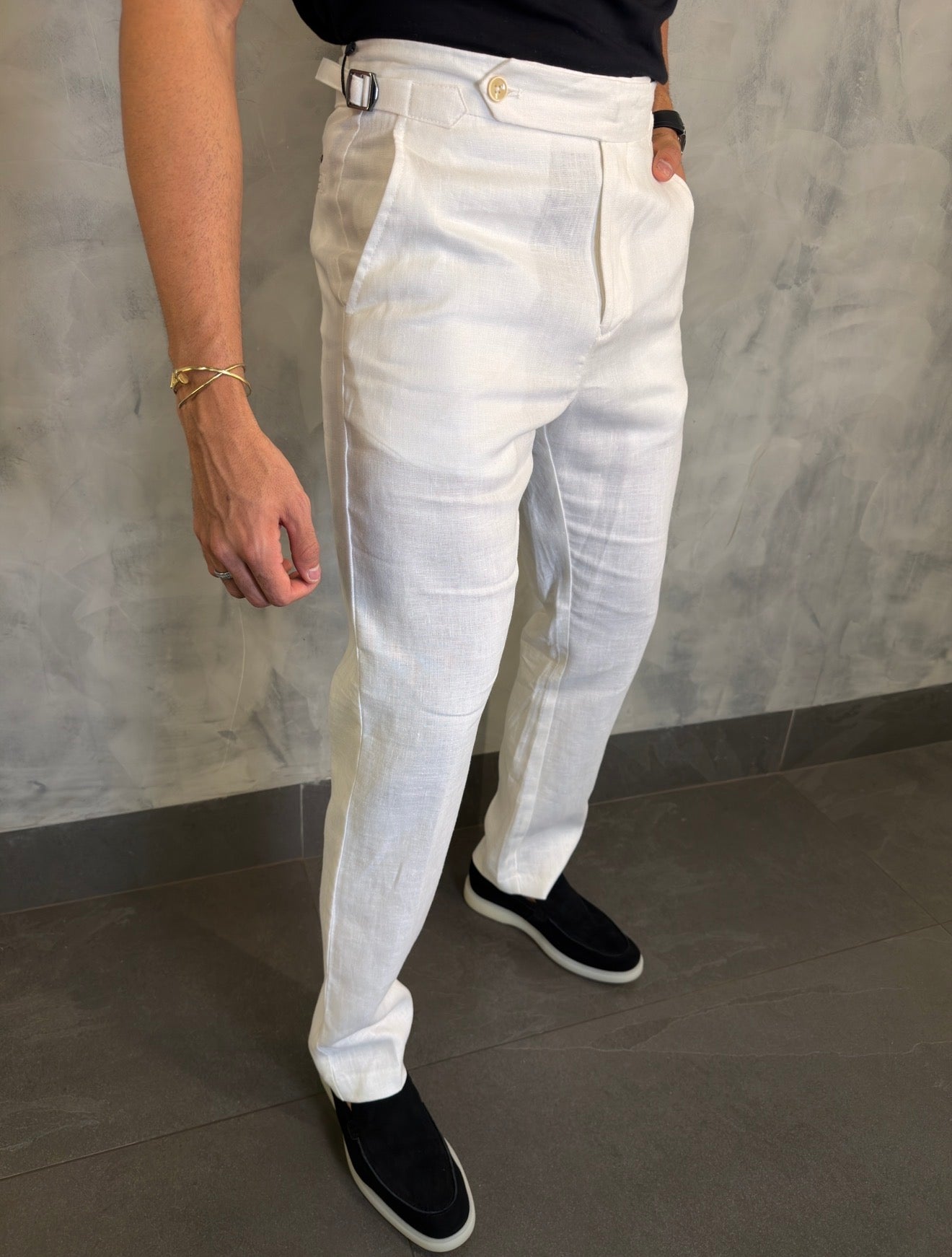 CALÇA ALF. PURO LINHO RESORT PONTO H