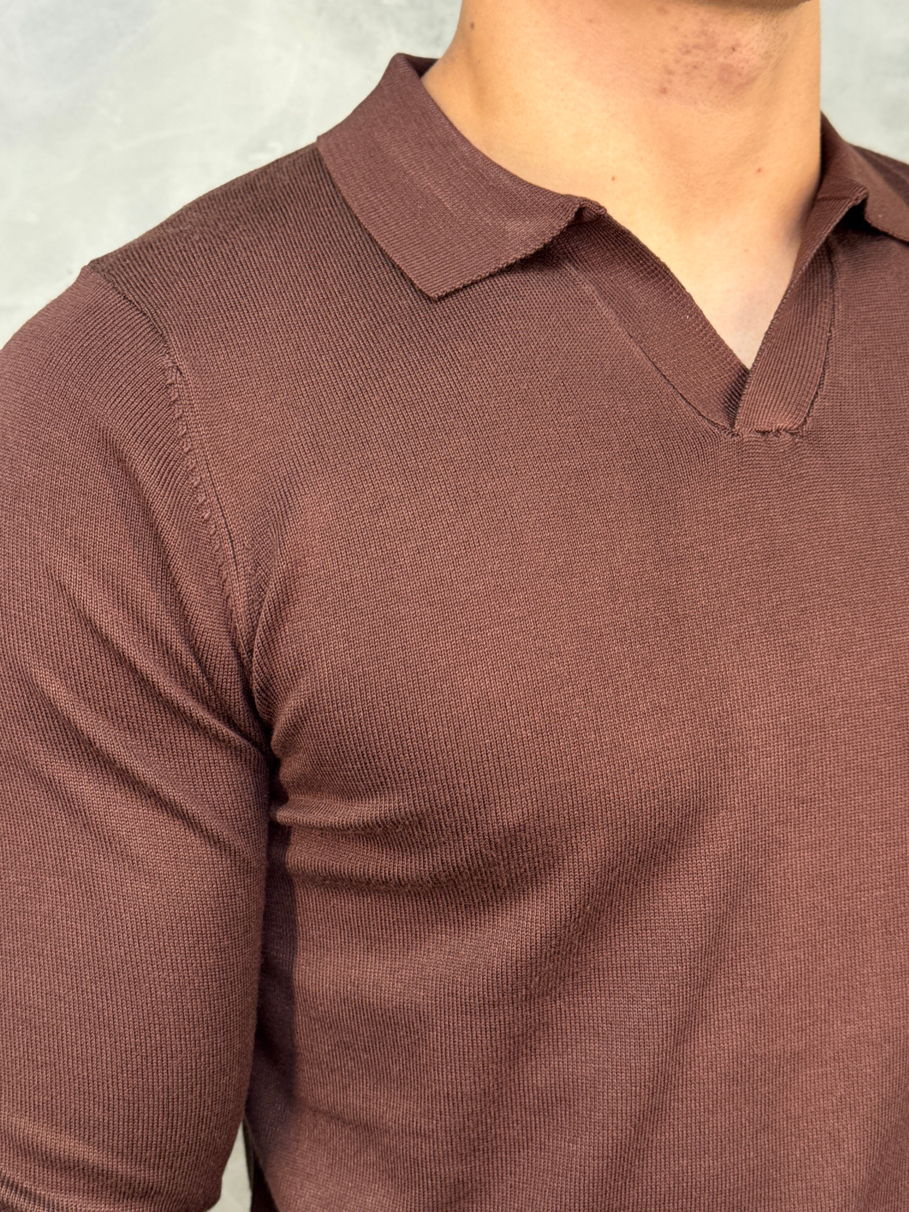 POLO TRICOT GOLA V M/L PONTO H