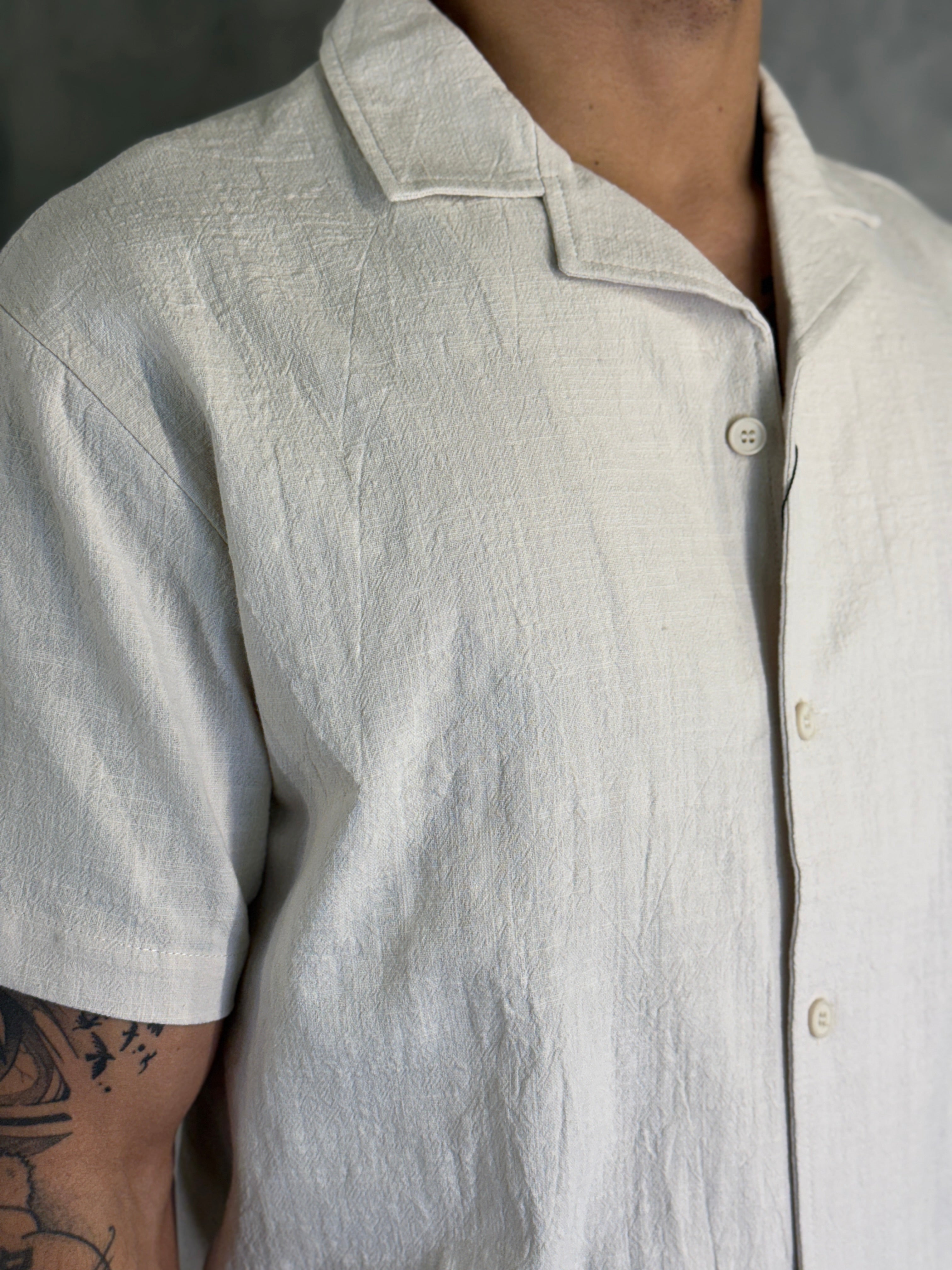 CAMISA M/C GOLA CUBANA PONTO H