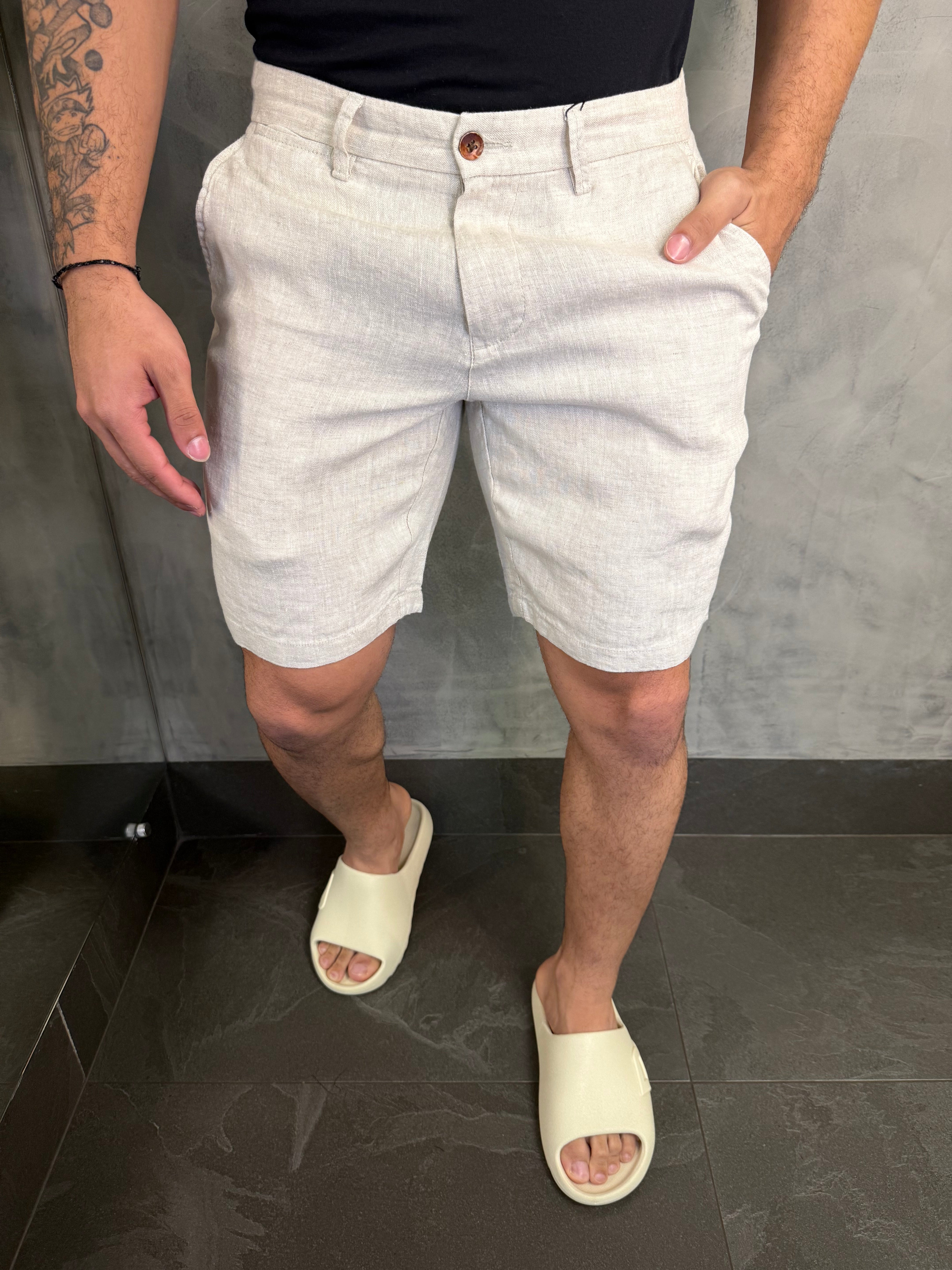 BERMUDA CASUAL-DAY ALF. PURO LINHO PONTO H