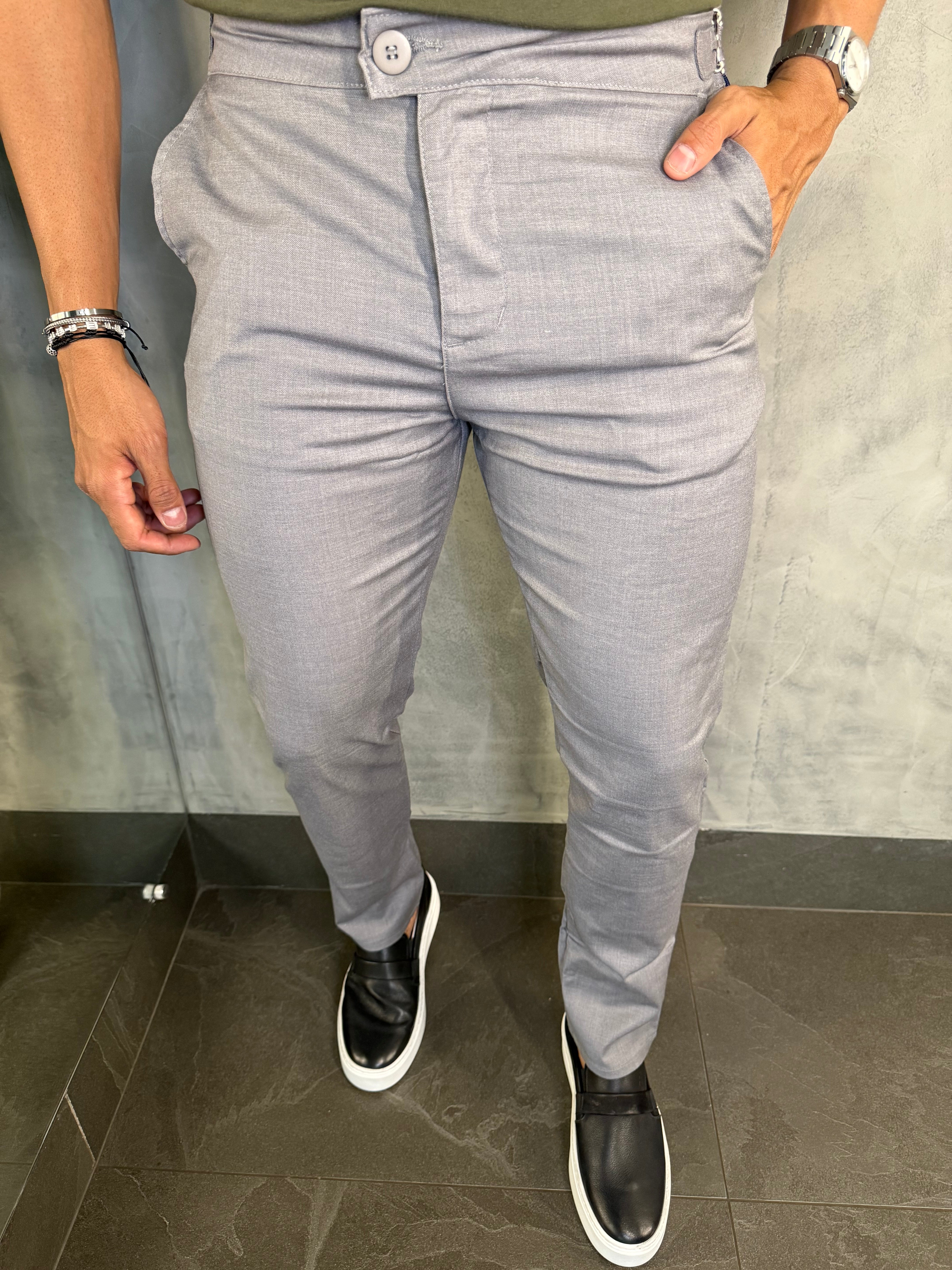 CALÇA ALF. VENEZA PONTO H CINZA MÉDIO