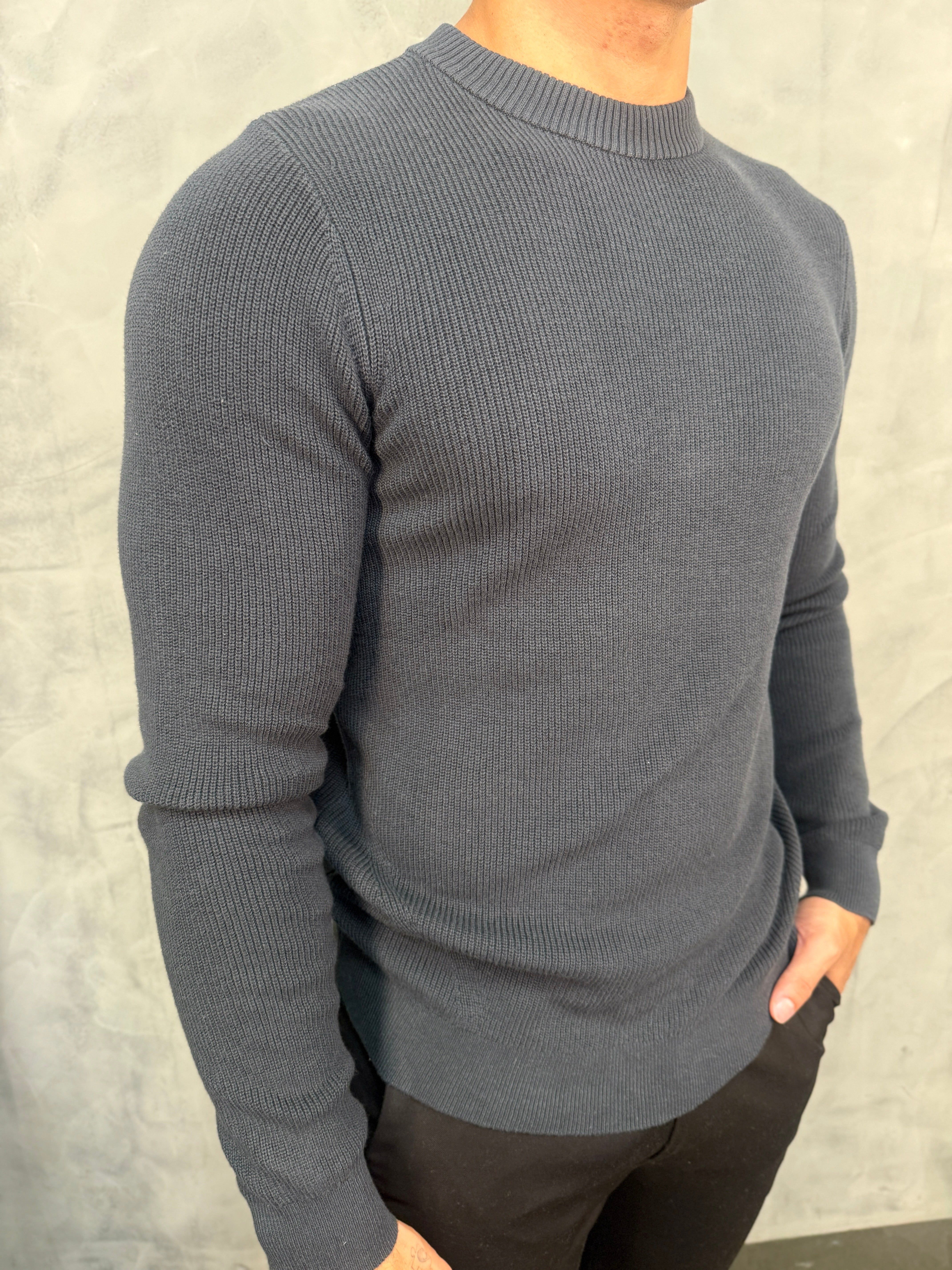 SUETER TRICOT TEXTURA ALGODÃO PONTO H