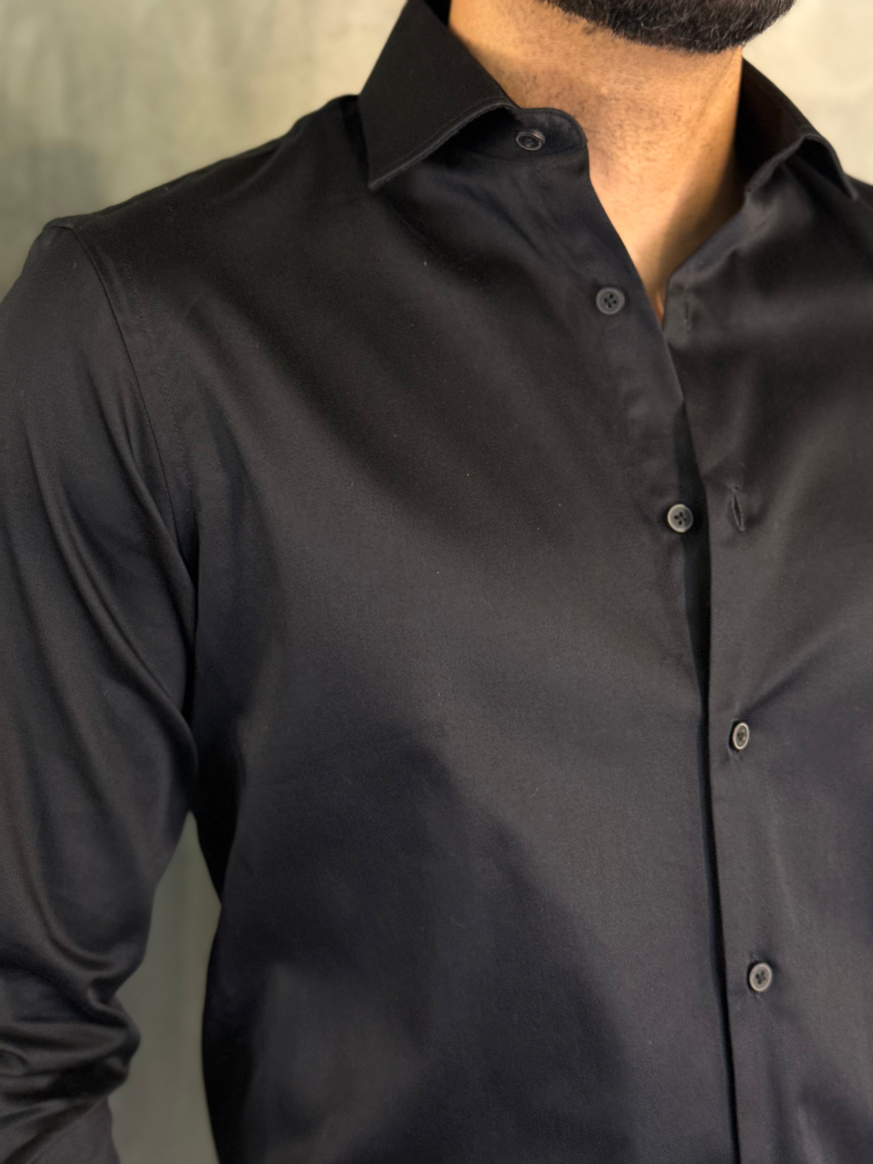 CAMISA M/L ACETINADA PONTO H