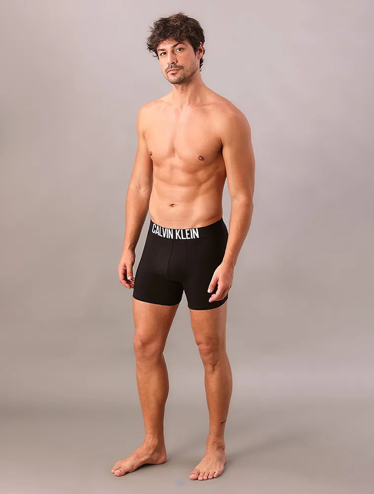 KIT 3 CUECAS TRUNKS COTTON INTENSE POWER CALVIN KLEIN PRETO