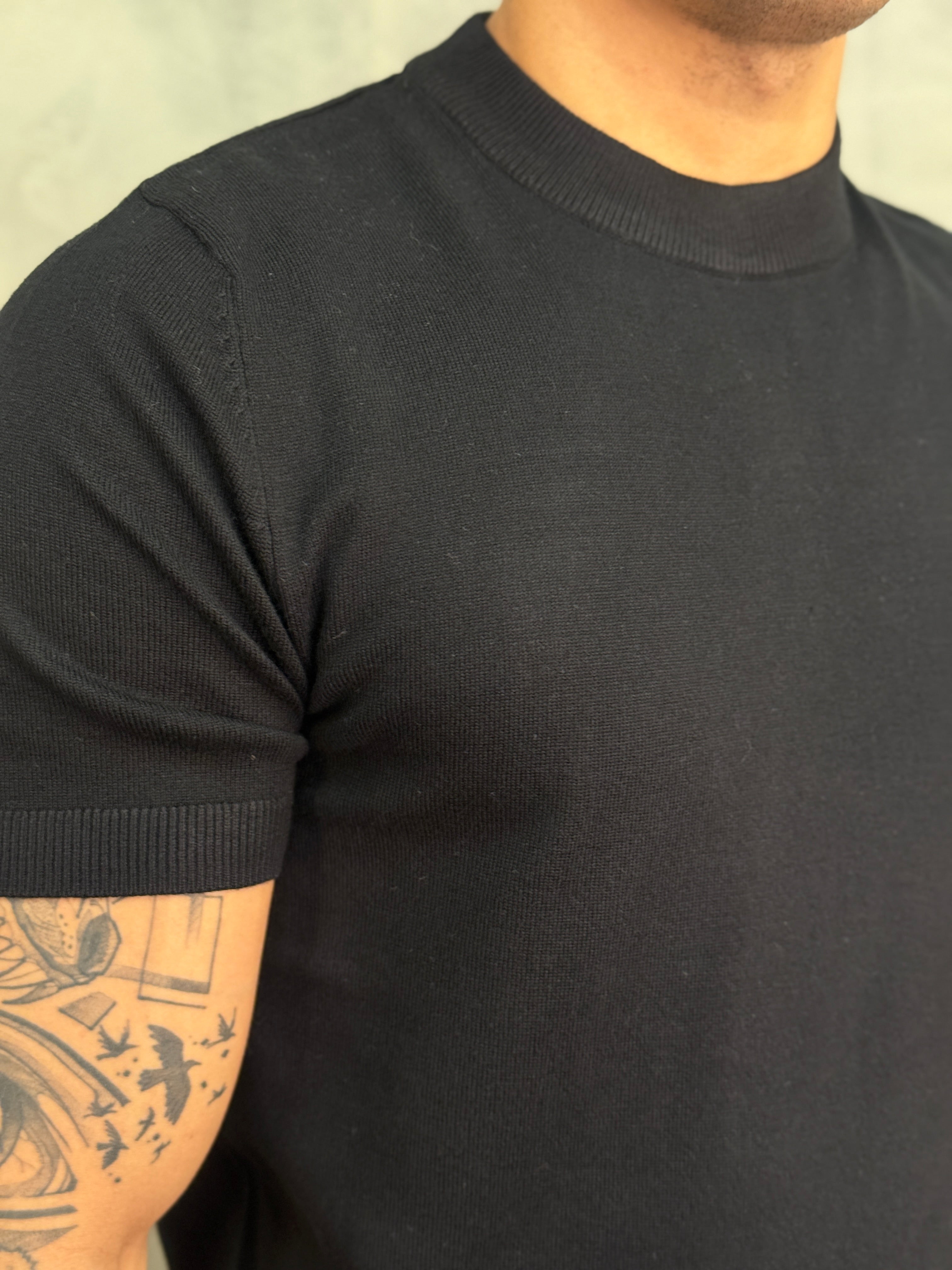 CAMISETA GOLA ALTA TRICOT PONTO H