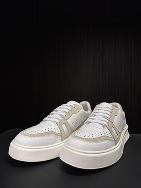 SNEAKER BASE PONTO H BRANCO/MARFIM