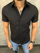 CAMISA SOCIAL ELASTANO SLIM M/C KINGEJOE PRETO