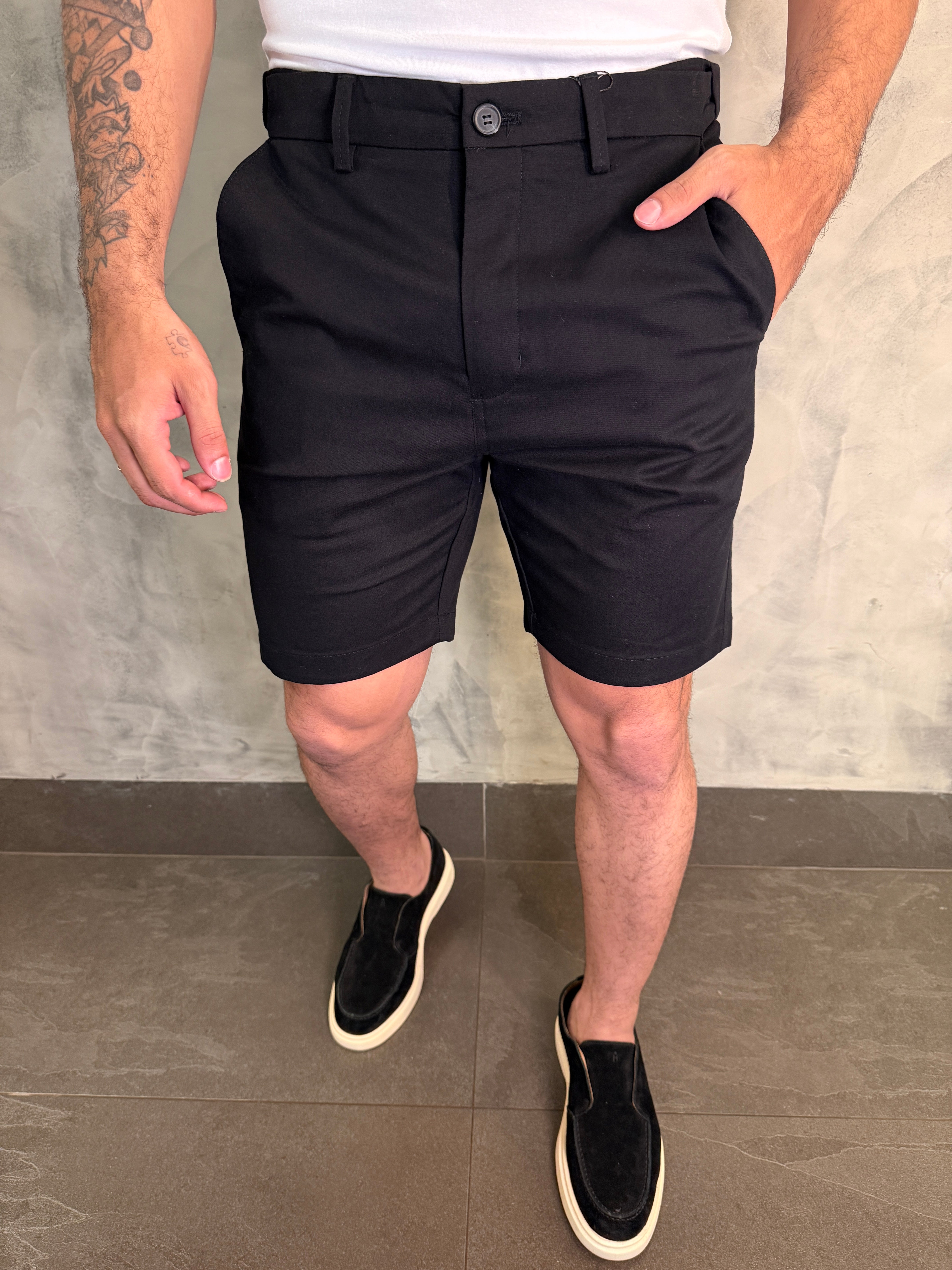 BERMUDA MADRID FLEXSENSE PONTO H PRETO