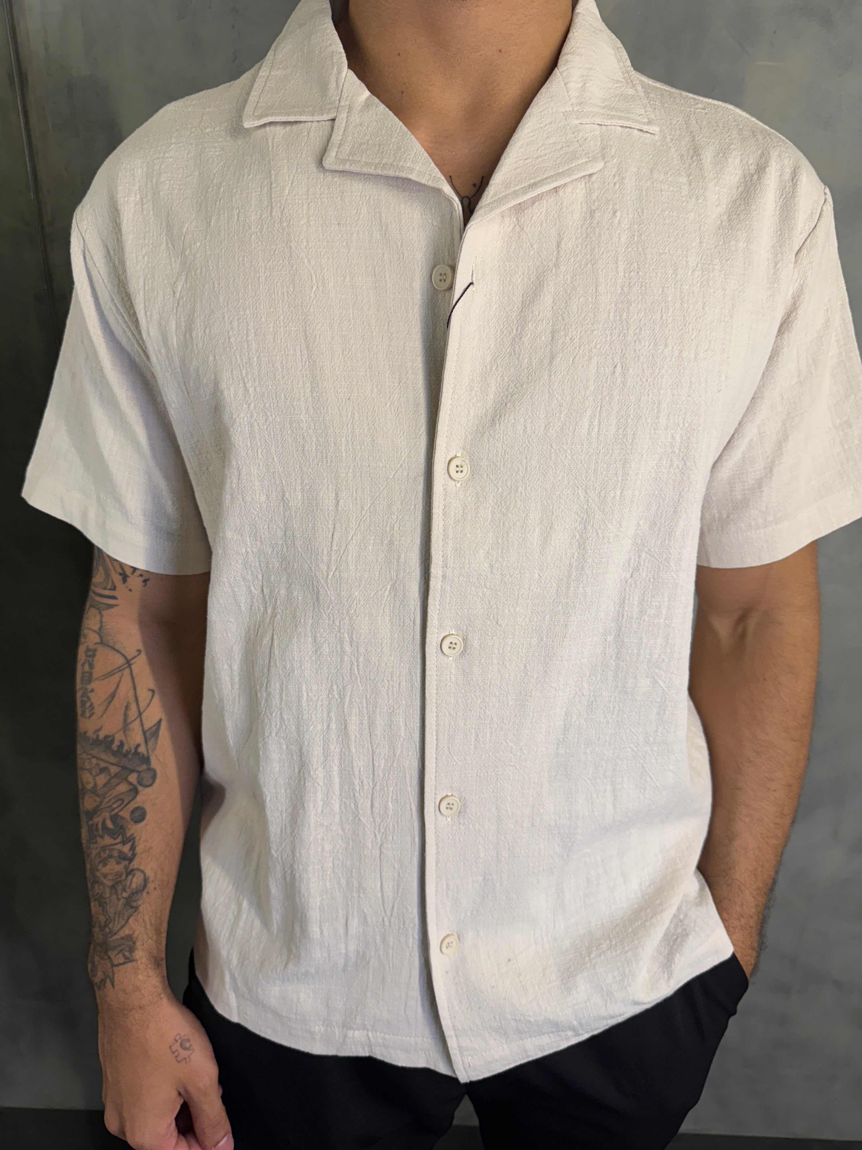 CAMISA M/C GOLA CUBANA PONTO H