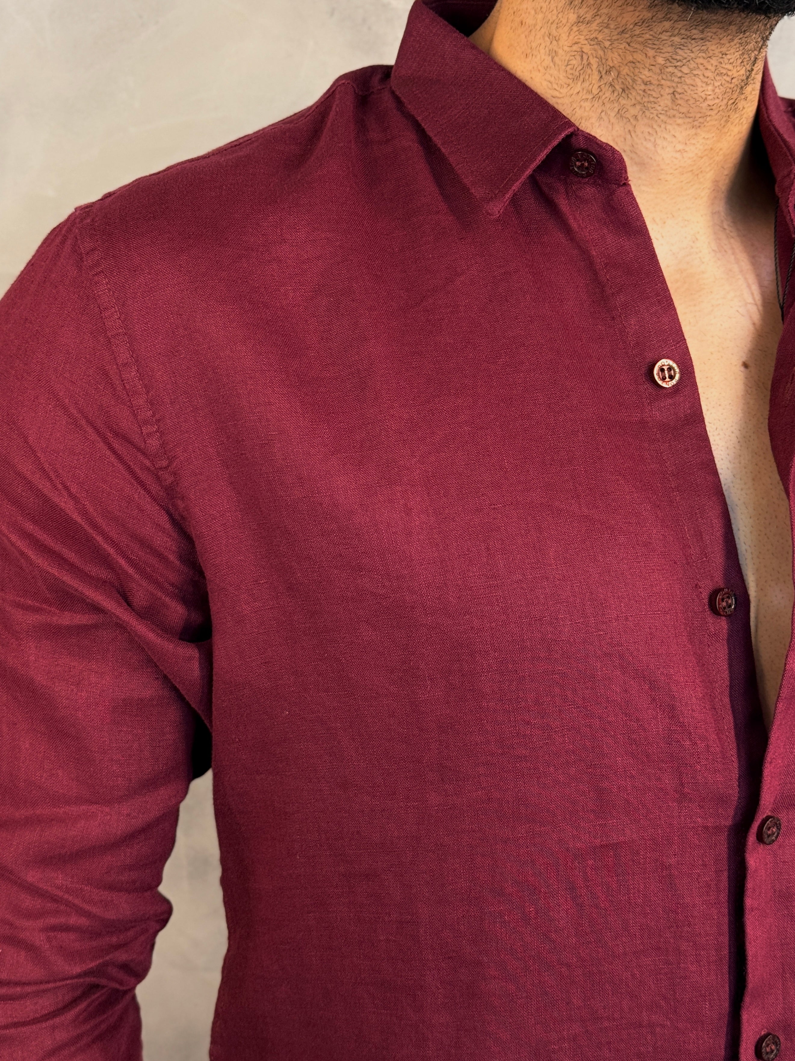 CAMISA M/L OASIS PURO LINHO PONTO H