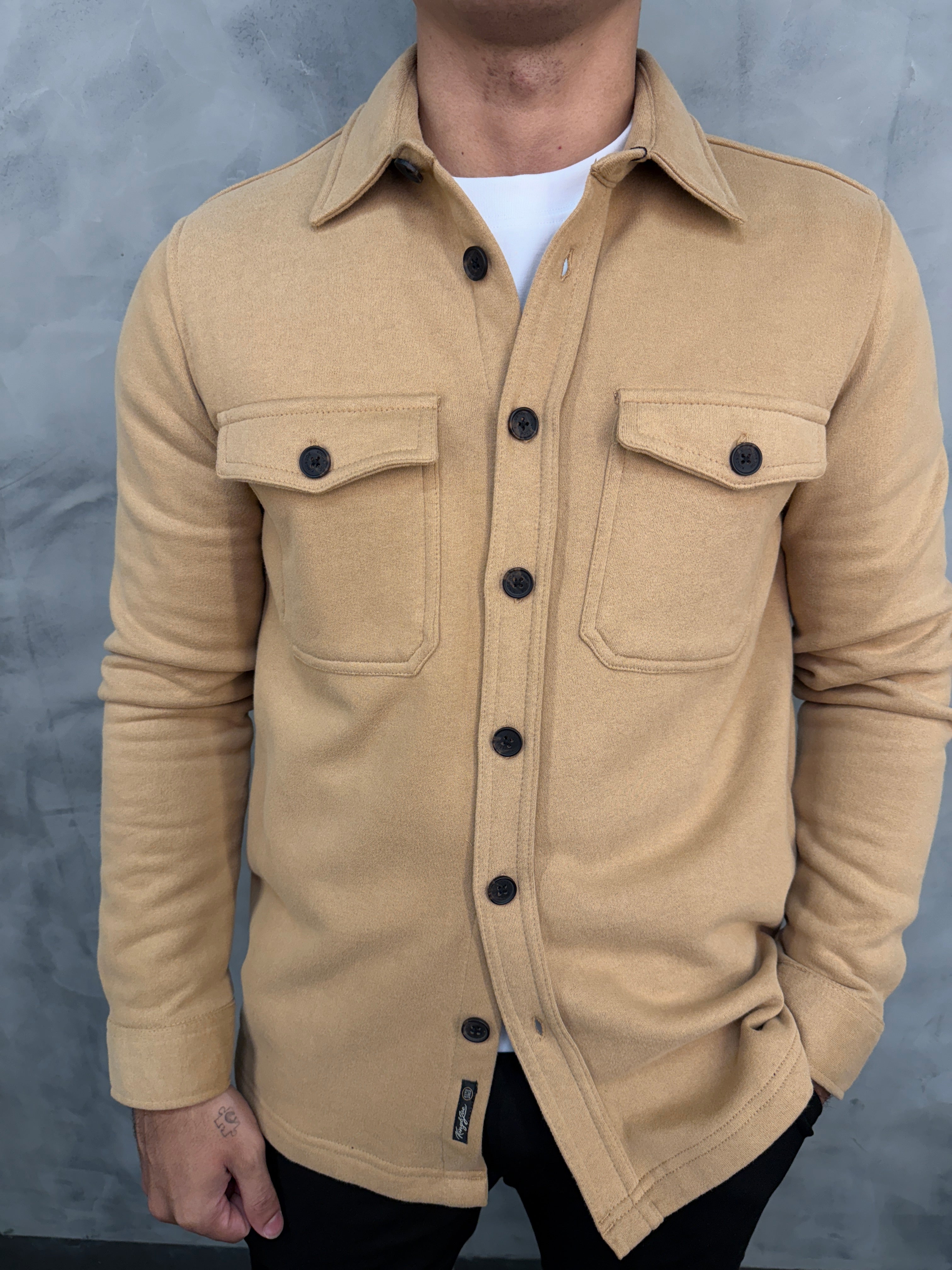 OVERSHIRT MOLETOM TOUCH KINGEJOE CARAMELO CL