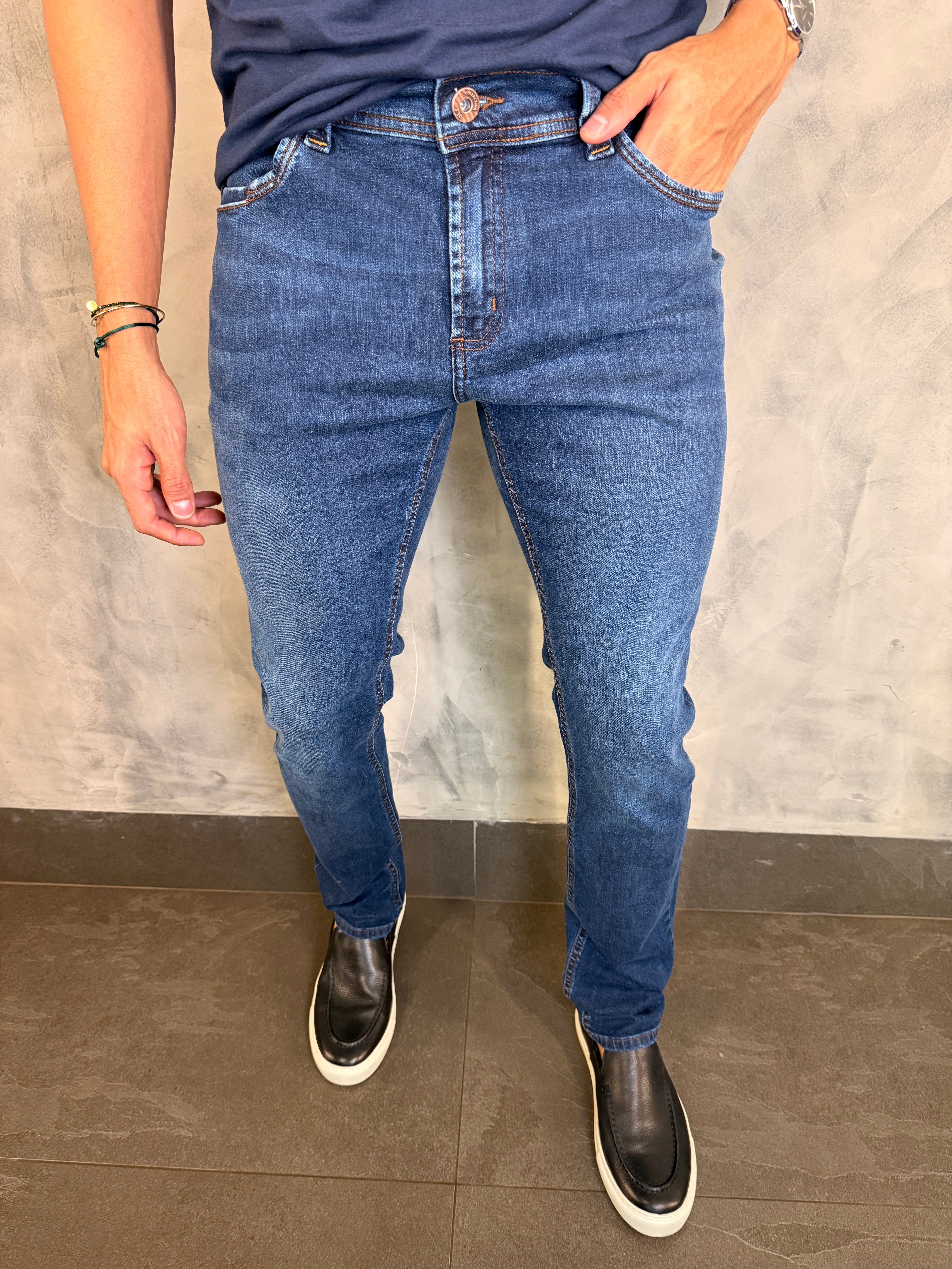 CALÇA JEANS SLIM DLZ LAVAGEM ESCURA