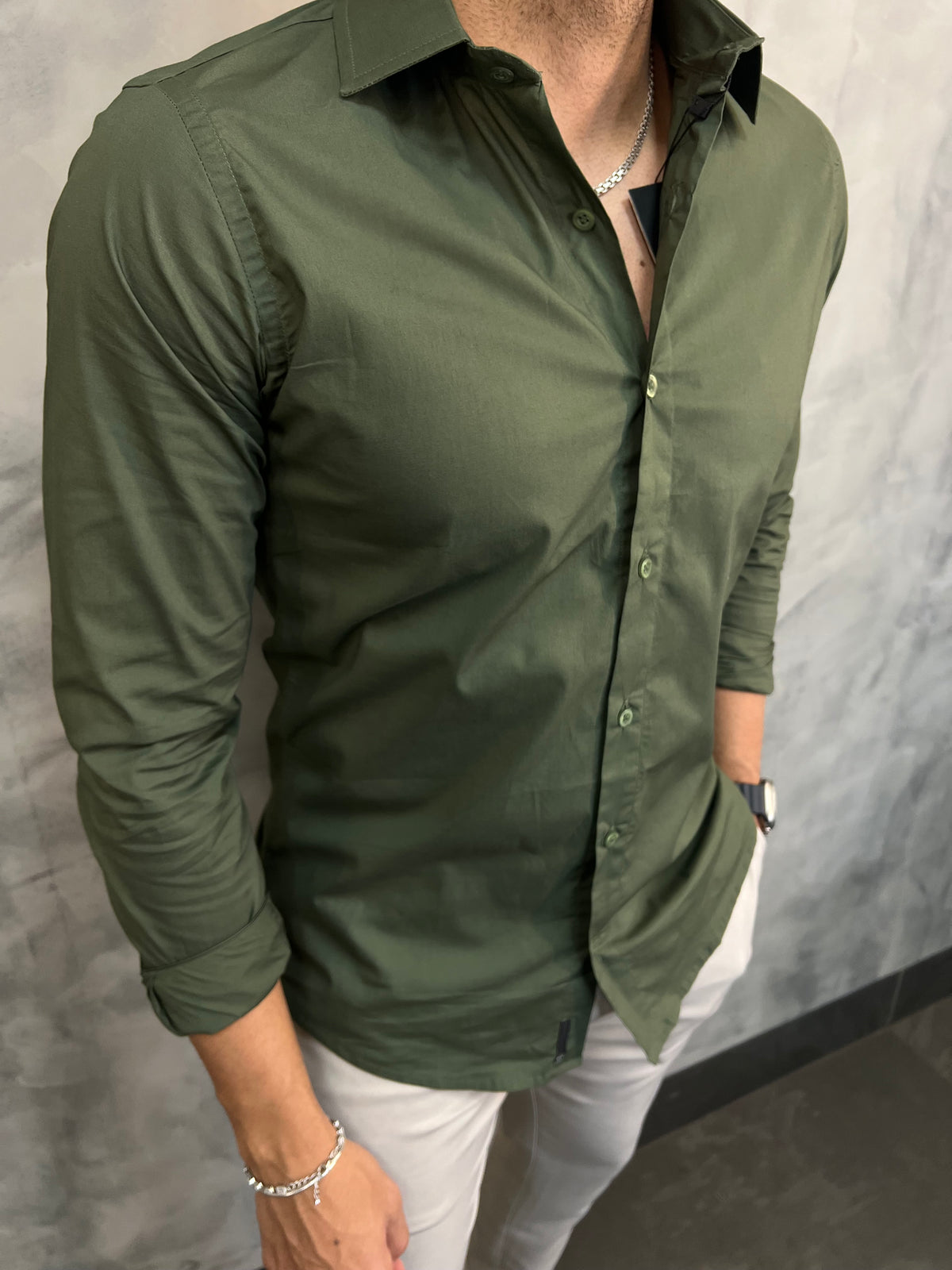 CAMISA M/L TRICOLINE CALLING VERDE MILITAR