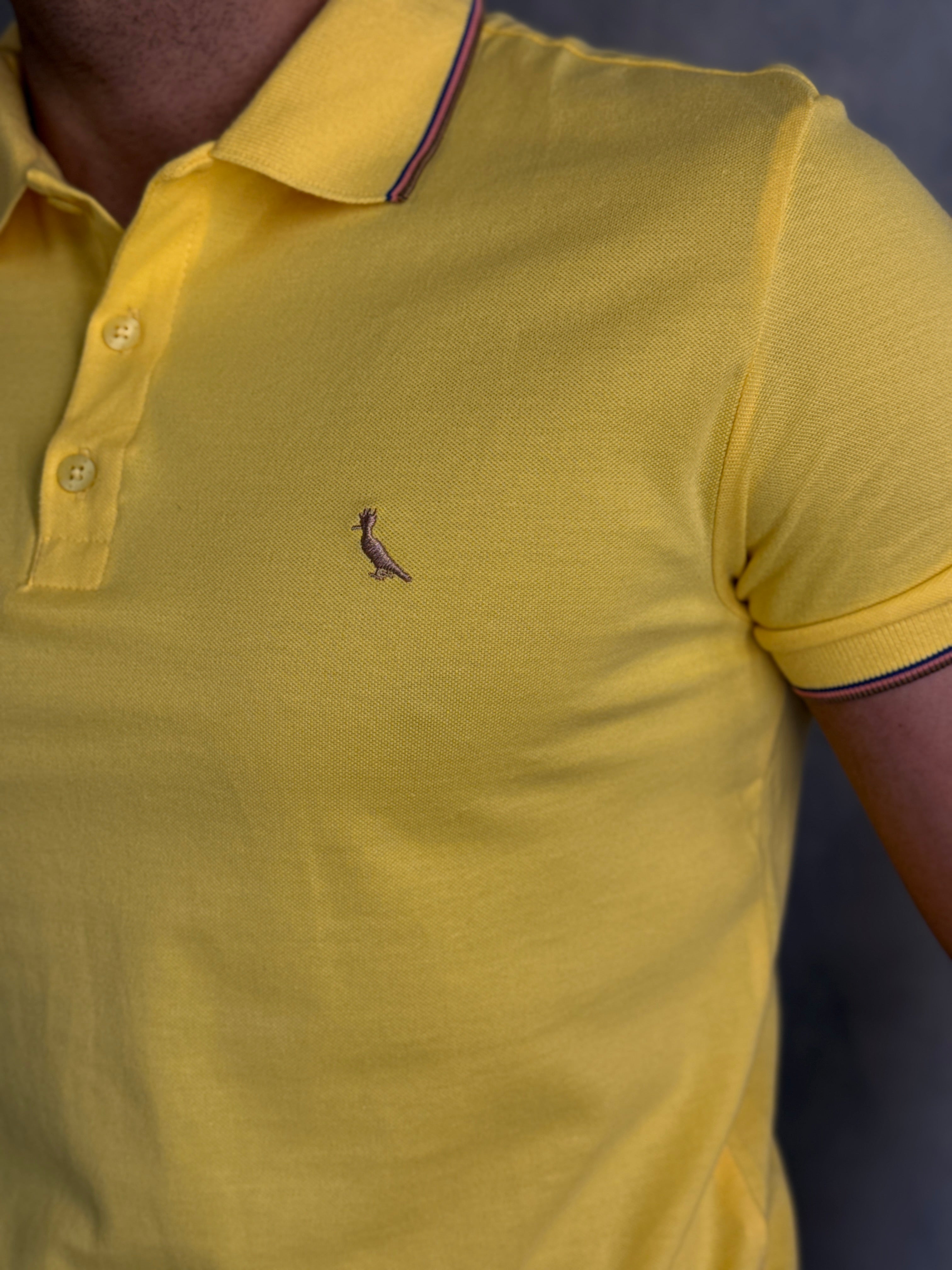 POLO ENXUTO NOVO FRISO RESERVA AMARELO SOL