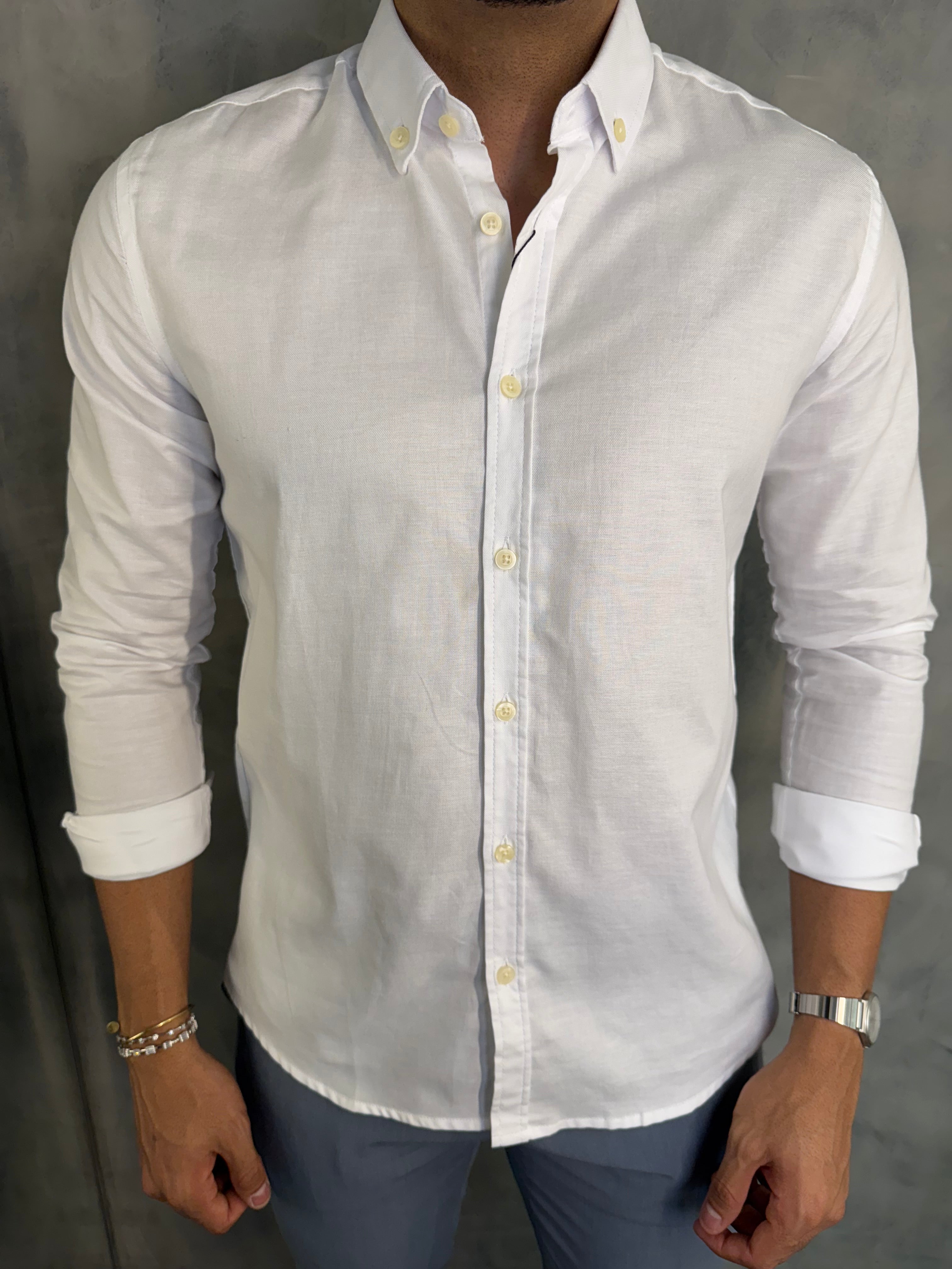 CAMISA M/L BUTTON DOWN INDICCATTO BRANCO