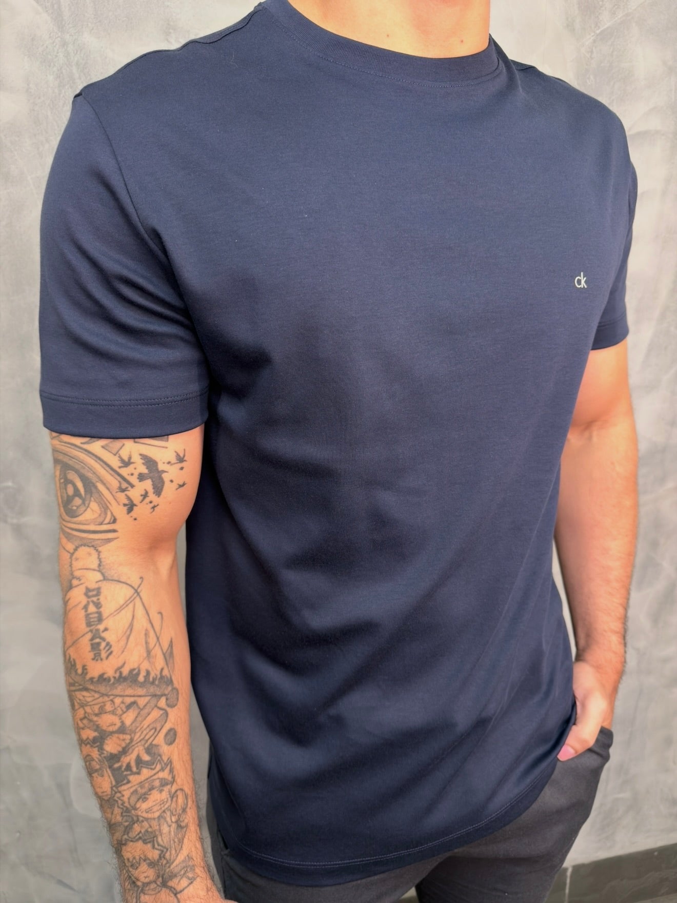 CAMISETA PIMA CALVIN KLEIN MARINHO