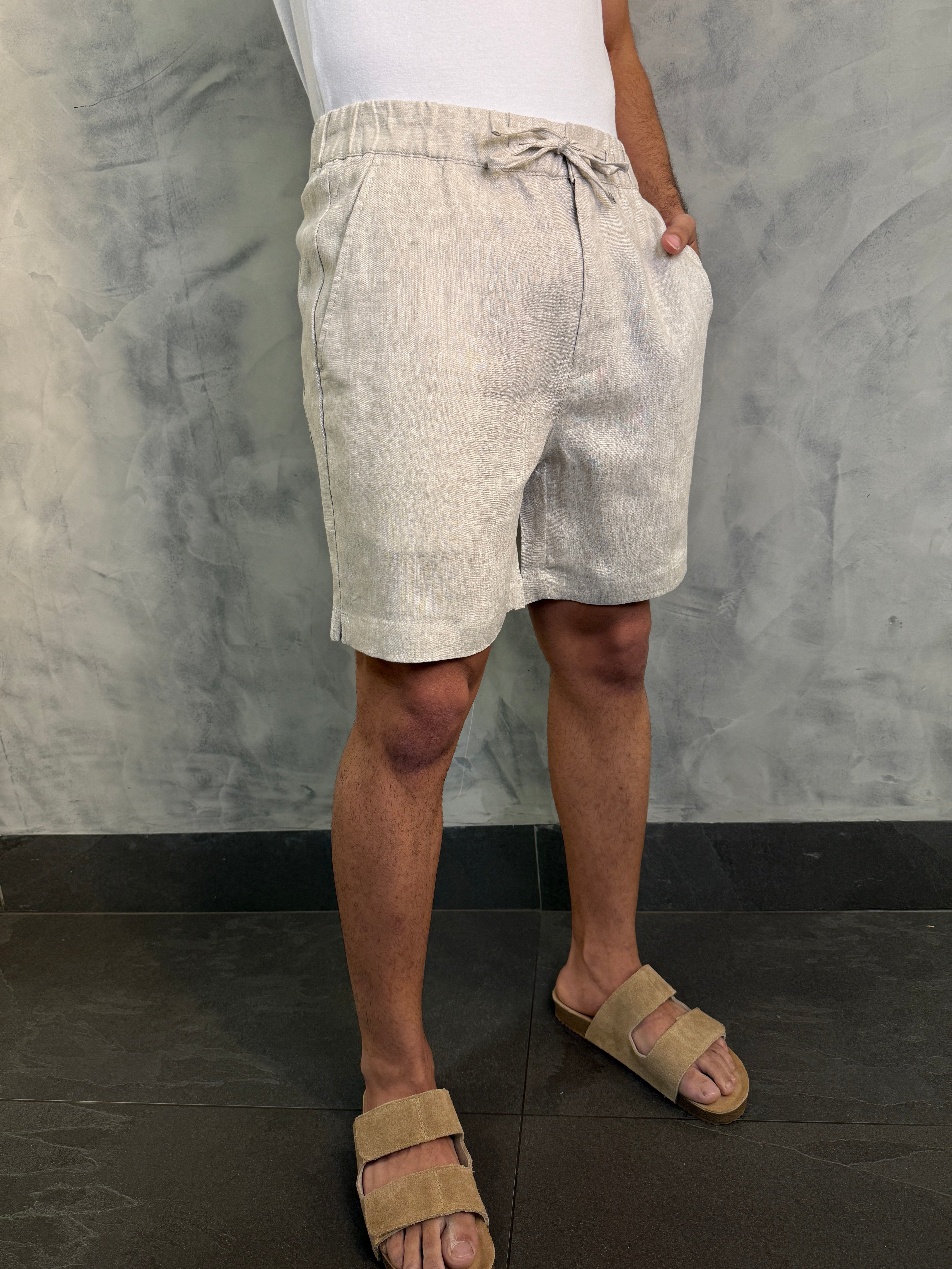 SHORT CASUAL PURO LINHO PONTO H