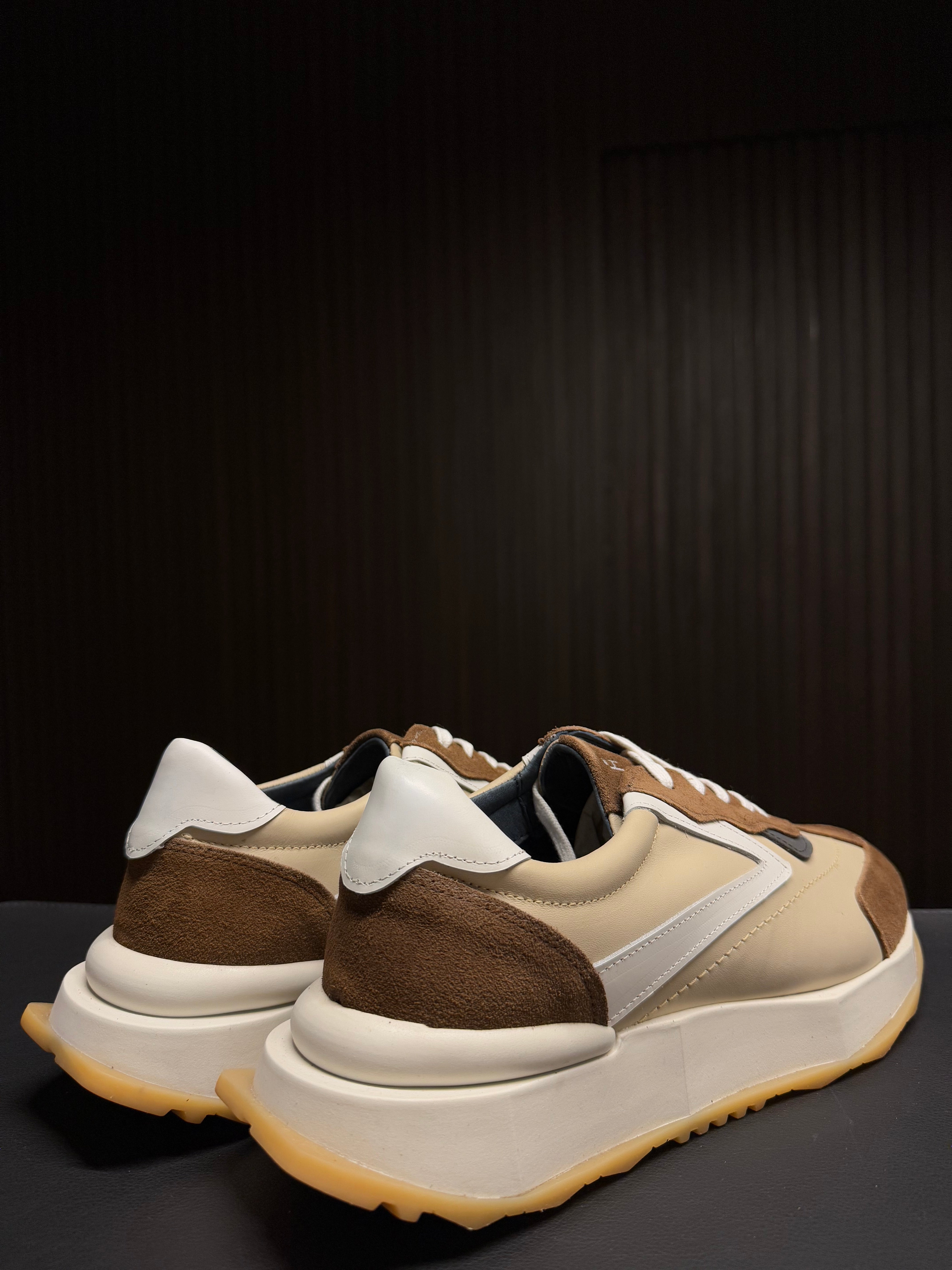 SNEAKER PRISMATIC PONTO H BEGE/MARROM
