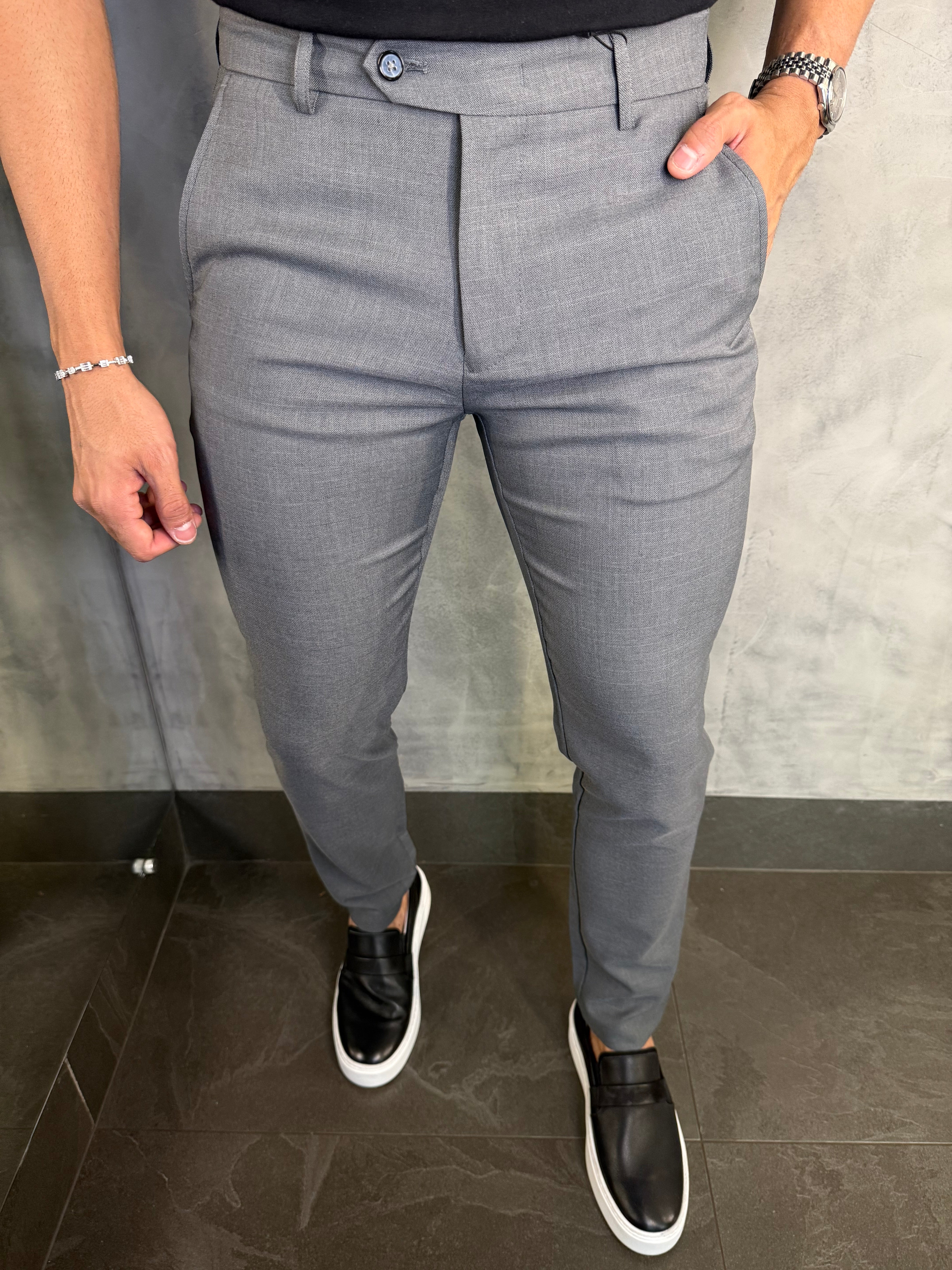 CALÇA ALF SLIM STRETCH PONTO H