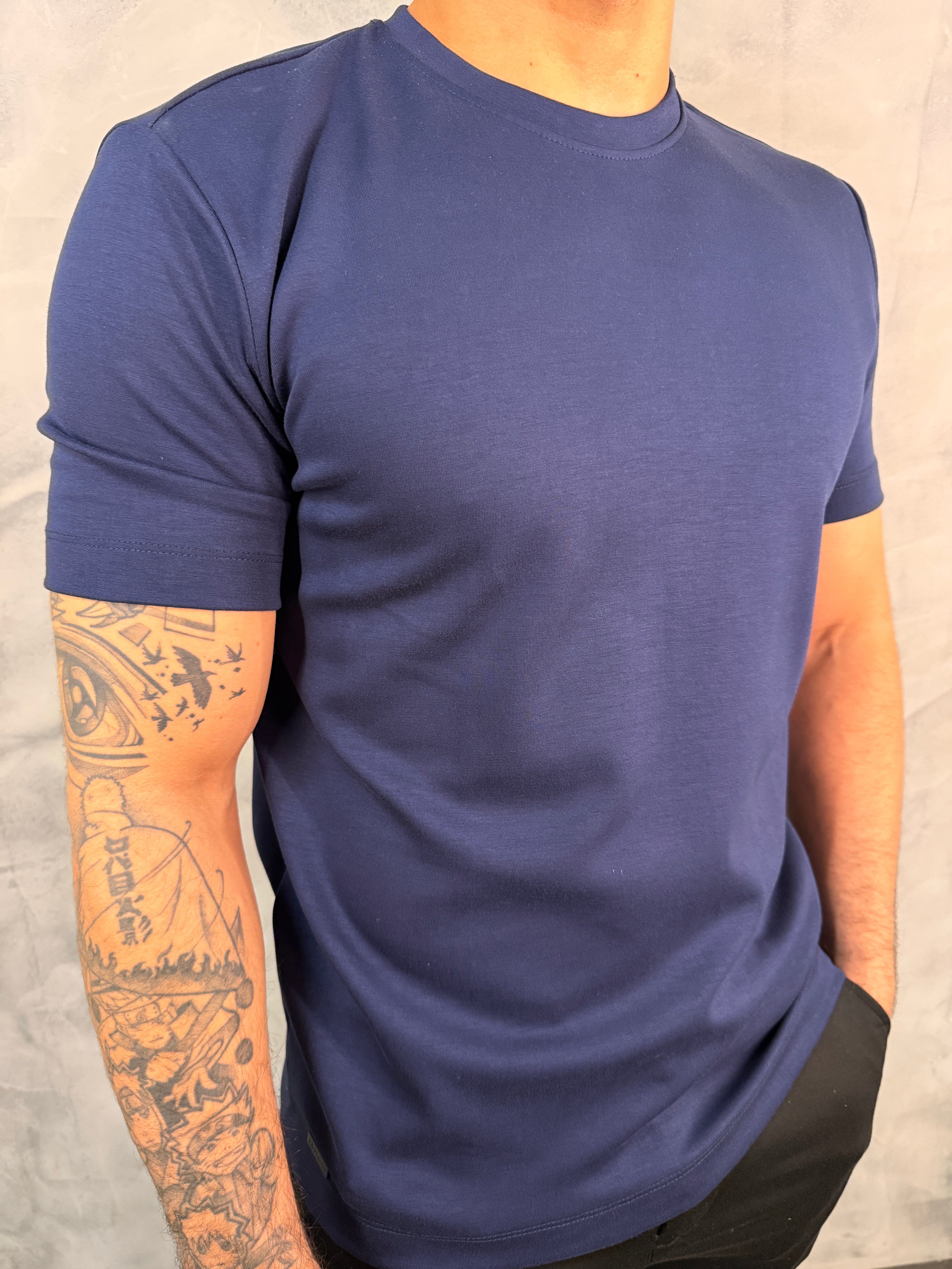 CAMISETA SUEDINE VISCOSE FLEX KINGEJOE MARINHO