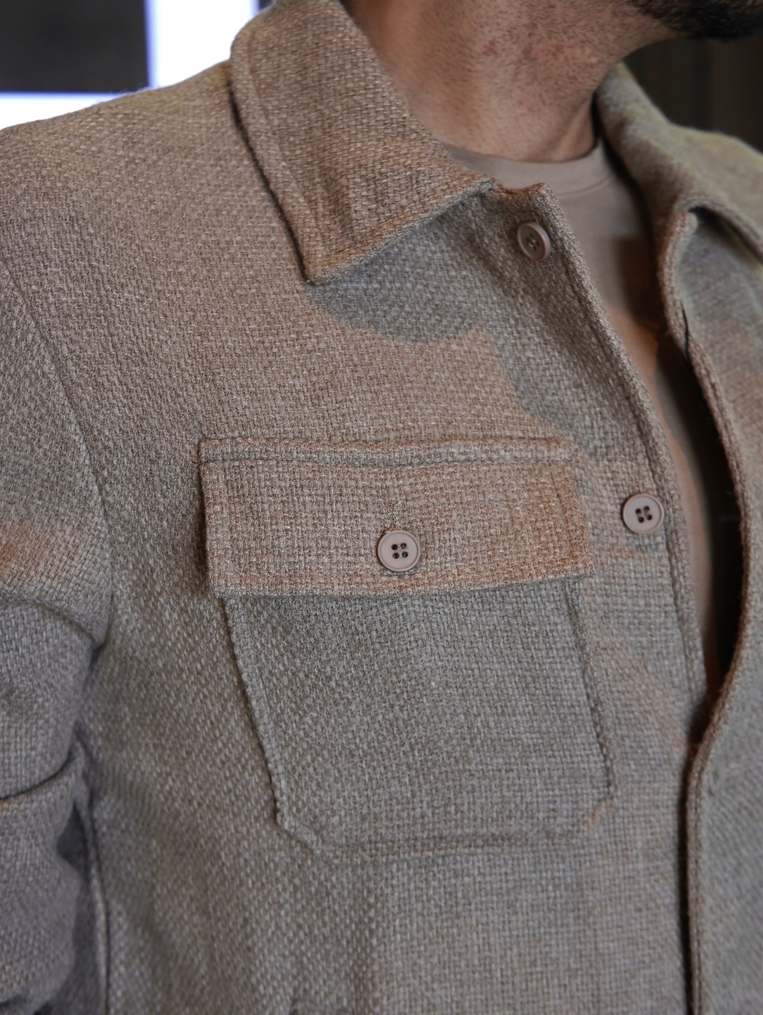 CAMISA M/L OVERSHIRT TRICOT PONTO H