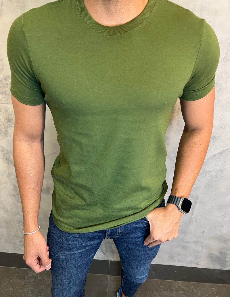 CAMISETA SLIM FIT PONTO H VERDE