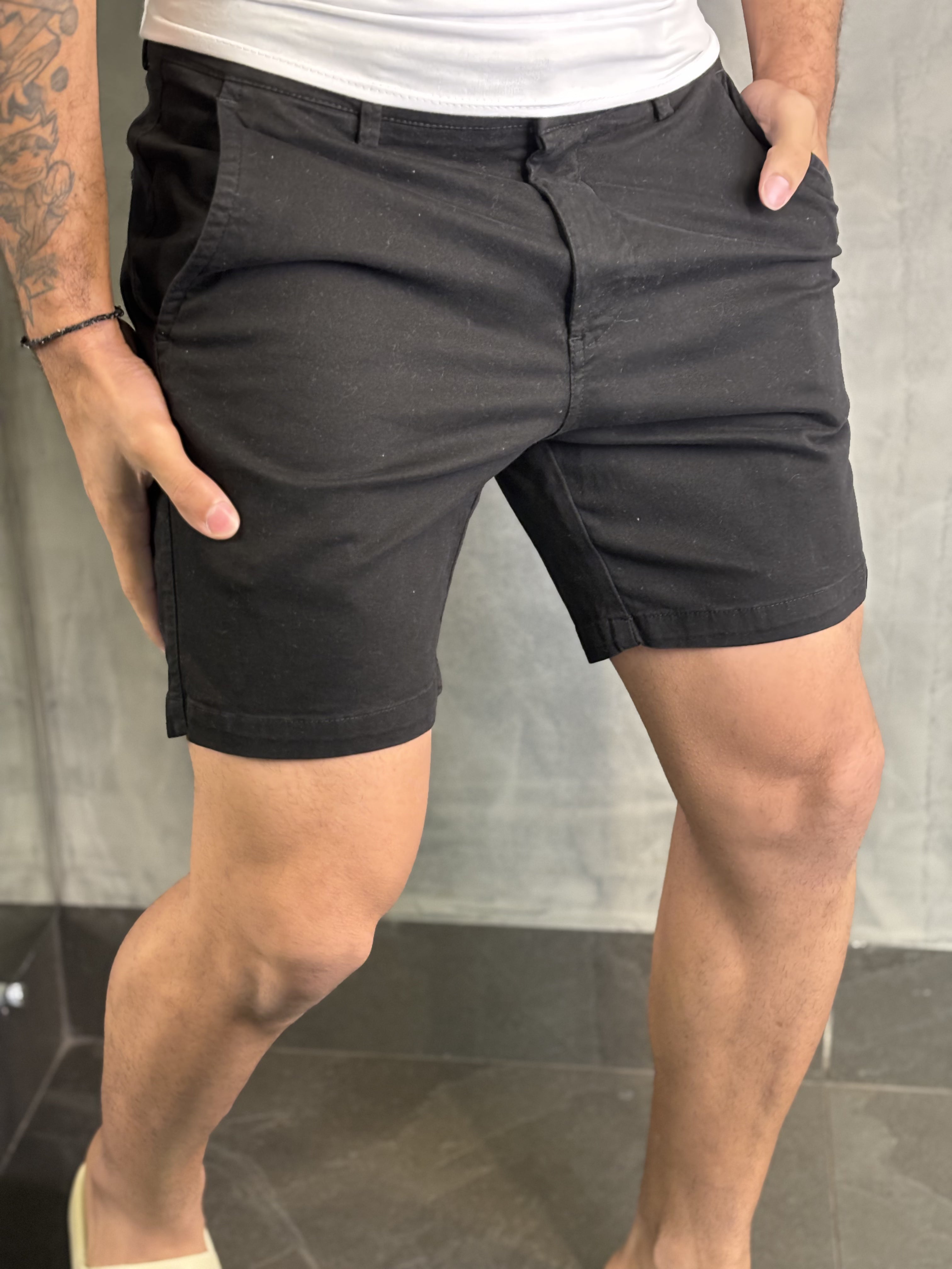 BERMUDA SARJA CURTA COLLOR STRETCH BAREZY