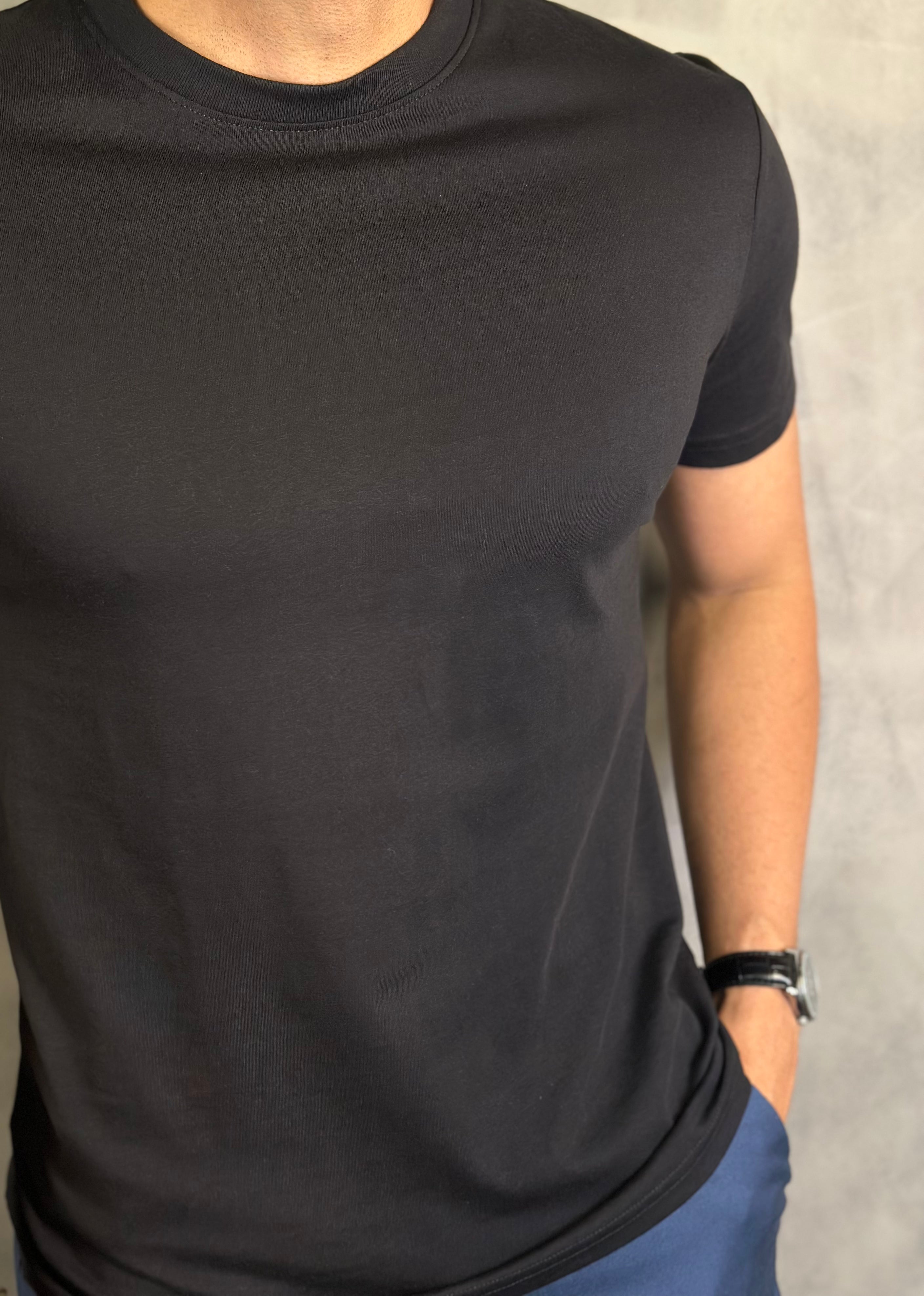 CAMISETA ALGODÃO PERUANO SIMPLES RESERVA PRETO