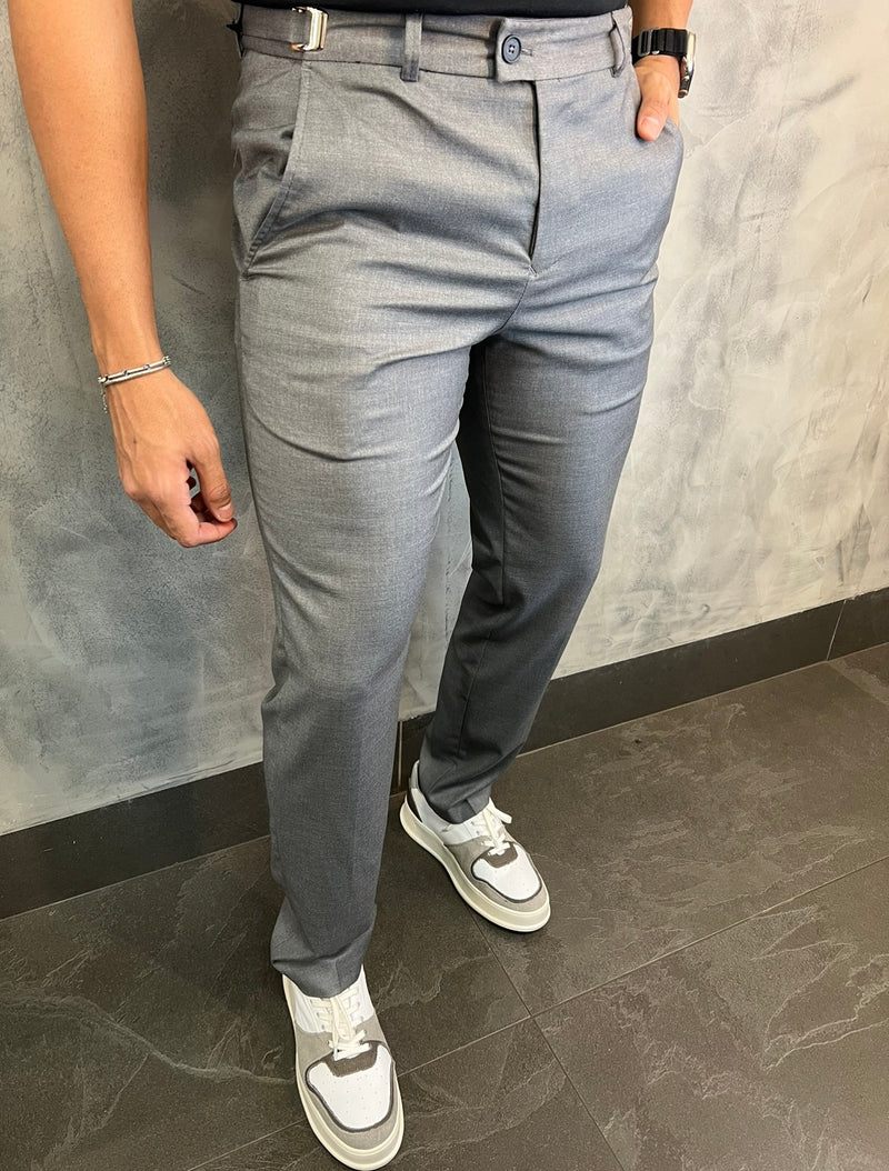 CALÇA ALF SLIM STRETCH C/ AJUSTE FIVELA BAREZY