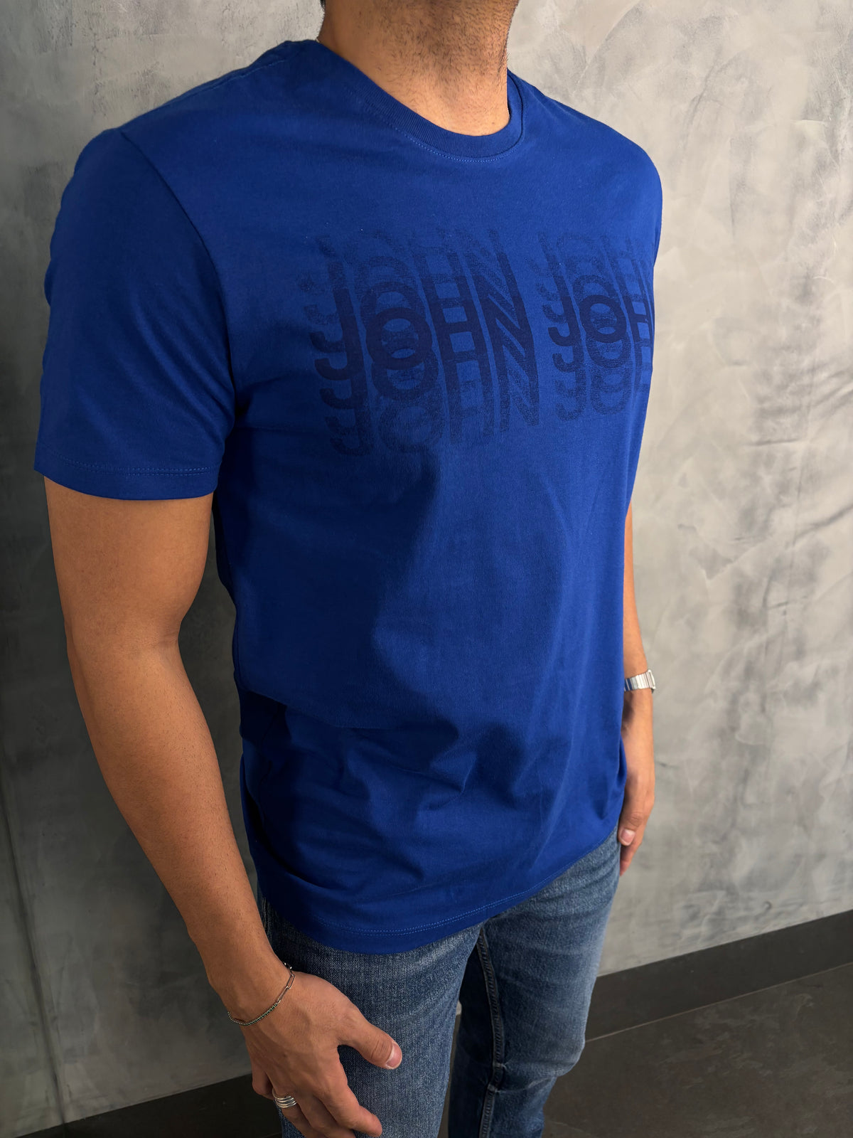 T SHIRT SL SLOW JOHN JOHN AZUL