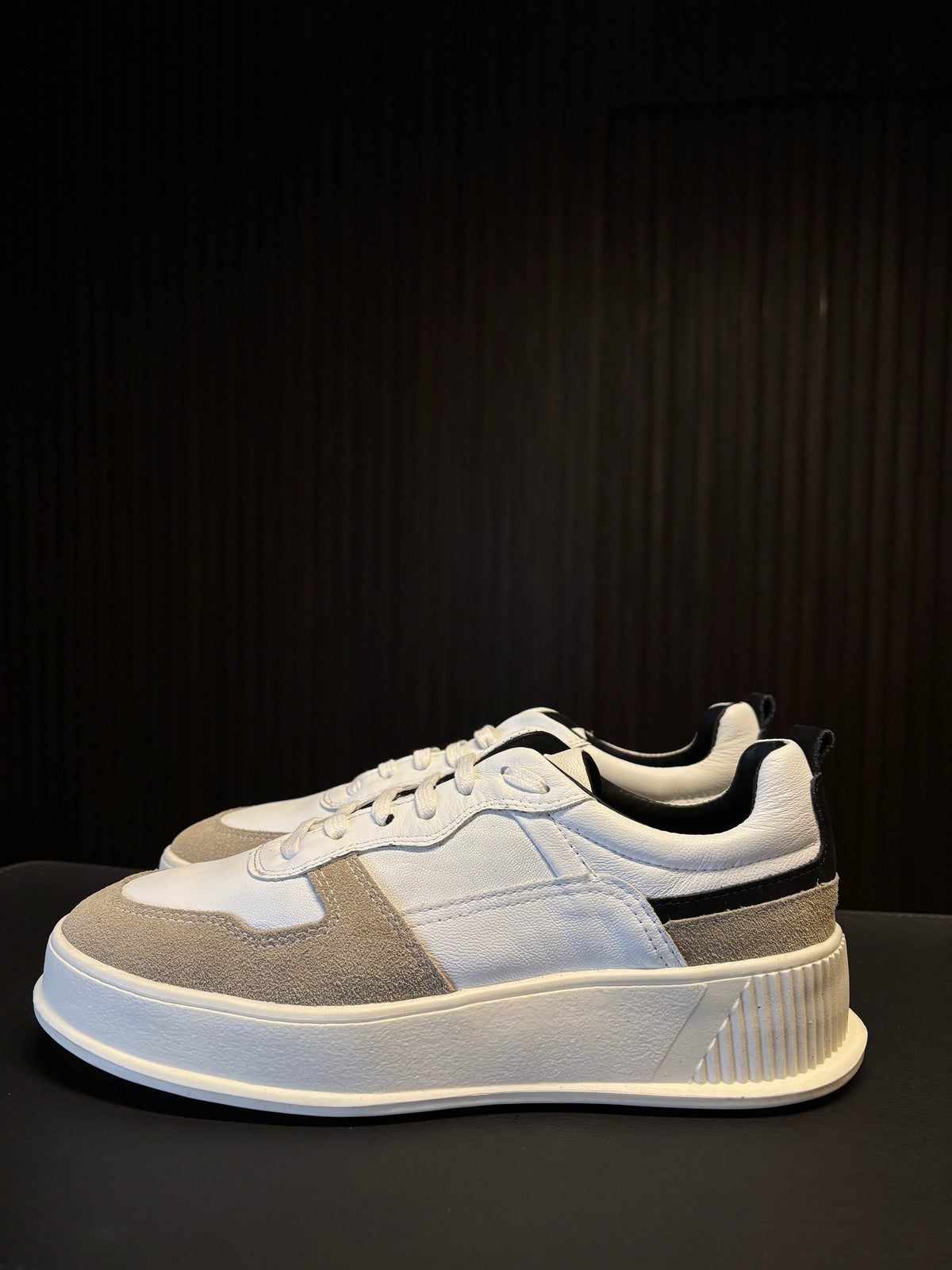 SNEAKER SKY PONTO H BRANCO/NATURAL