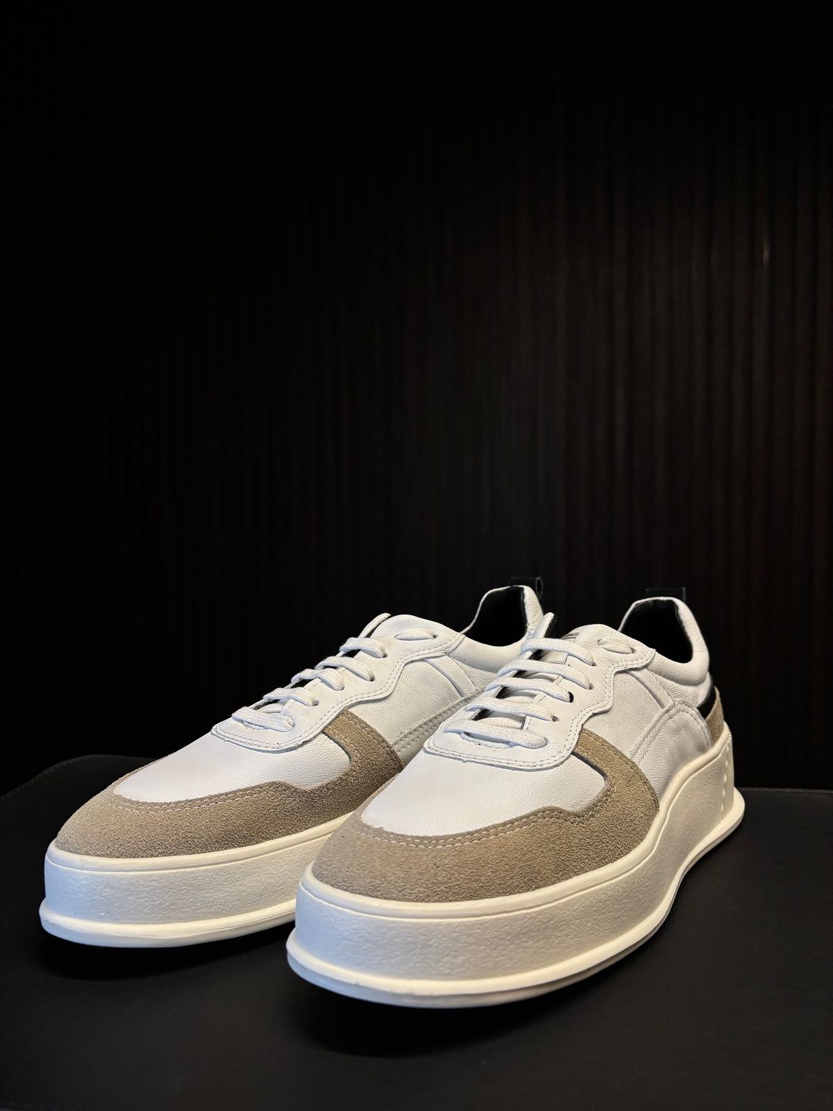 SNEAKER SKY PONTO H BRANCO/NATURAL