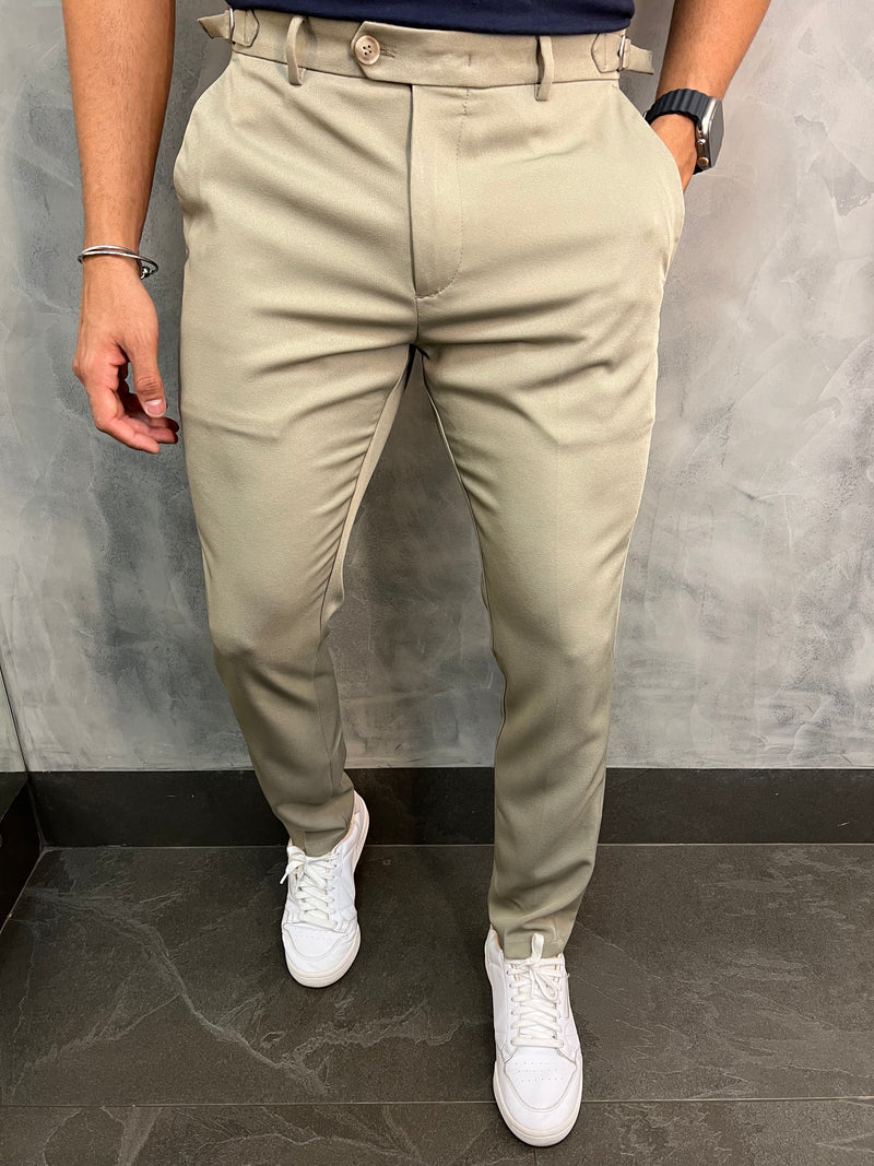 CALÇA ALFAIATARIA VERONA AJUSTE LATERAL PONTO H KHAKI