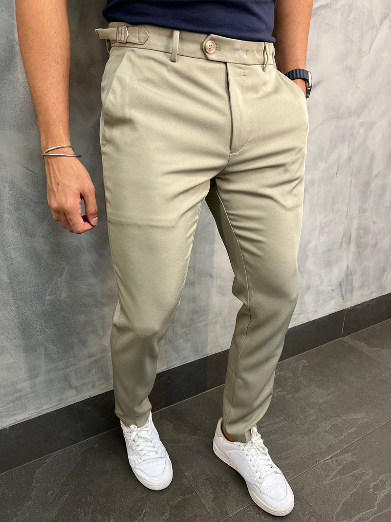 CALÇA ALFAIATARIA VERONA AJUSTE LATERAL PONTO H KHAKI