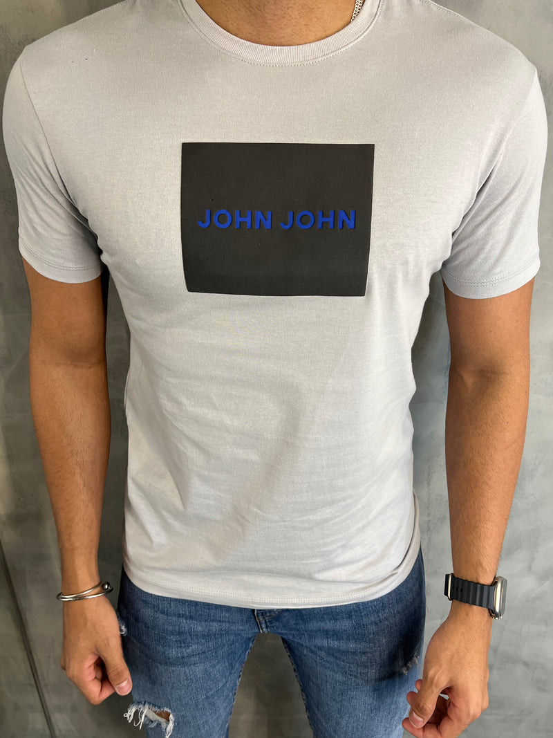 T SHIRT SL BLACK BOX JOHN JOHN CINZA CLARO