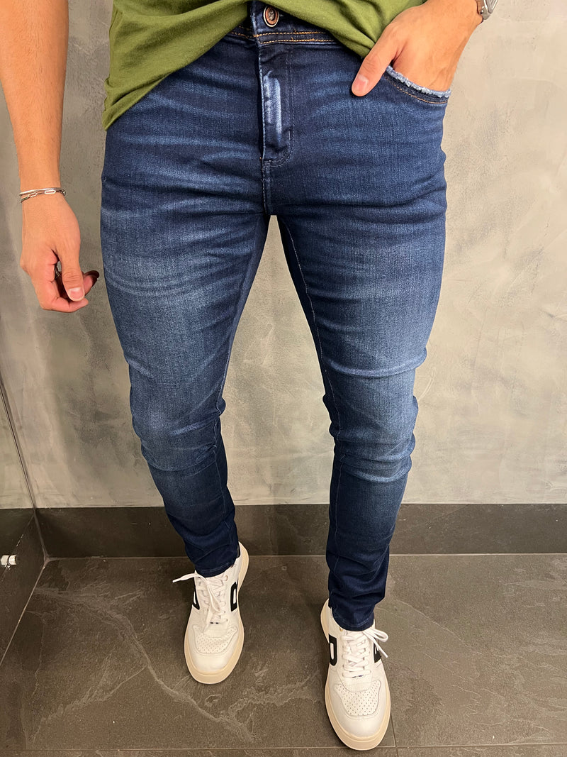 CALÇA JEANS COMFORT SKINNY DLZ AZUL ESCURO