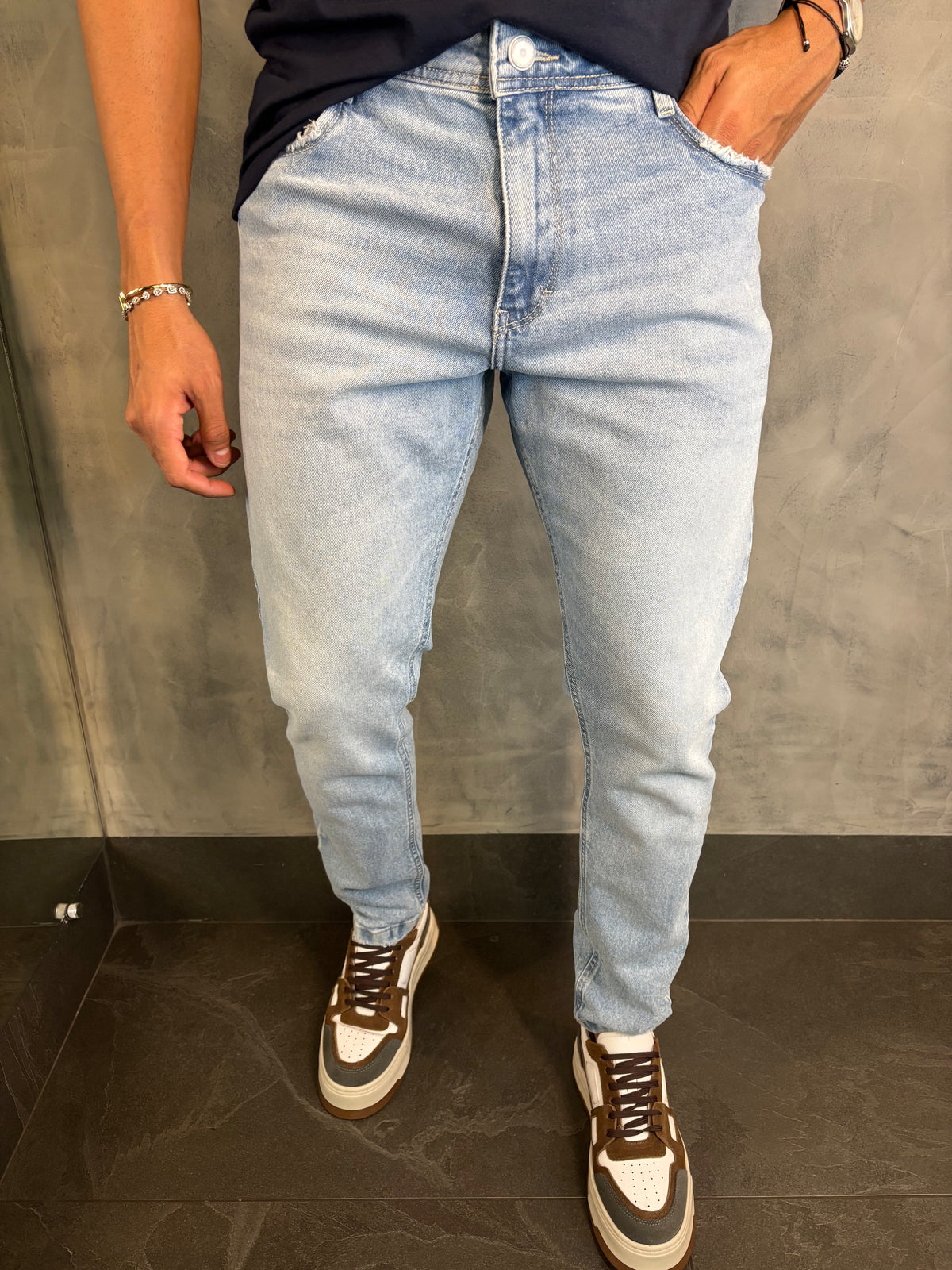 CALÇA JEANS SKINNY VISUAL JEANS CLARO