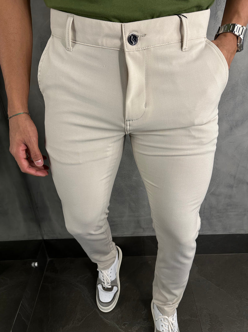 CALÇA ALFAIATARIA SLIM KINGEJOE AREIA