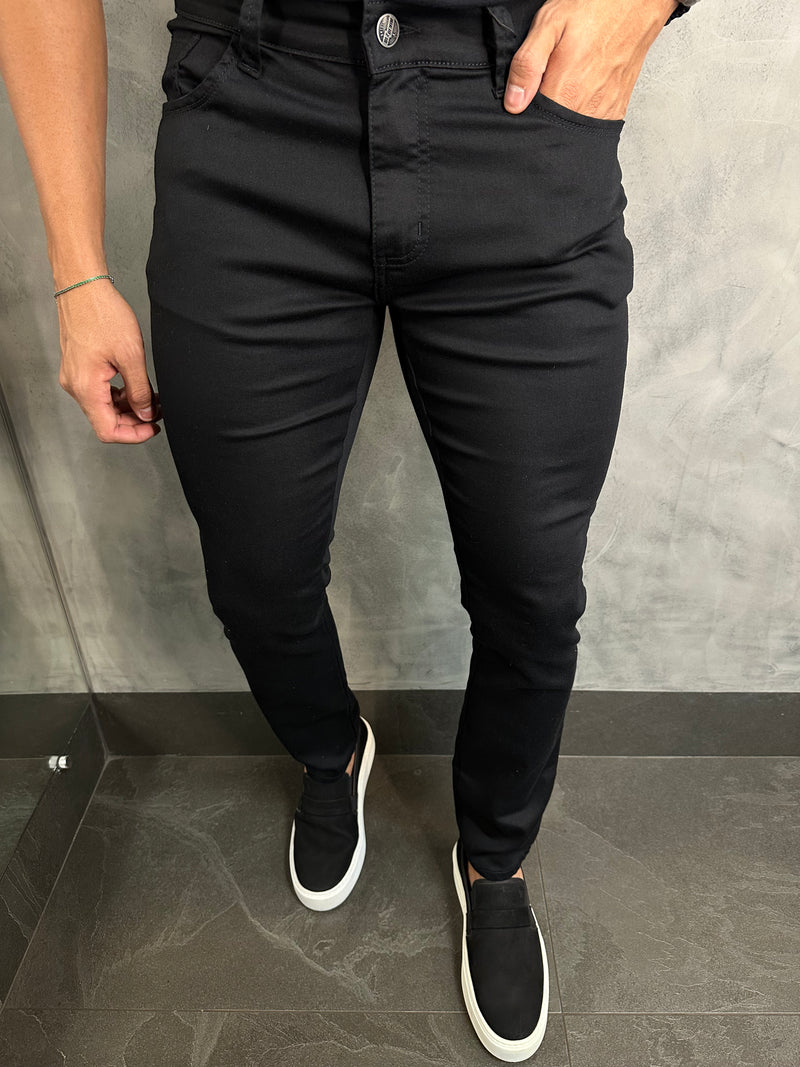 CALÇA SARJA FIVE POCKETS DLZ PRETO EVER BLACK