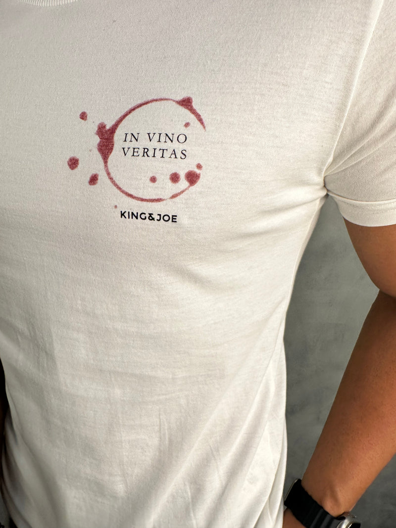 CAMISETA ESTAMPADA IN VINO SLIM KINGEJOE OFF WHITE