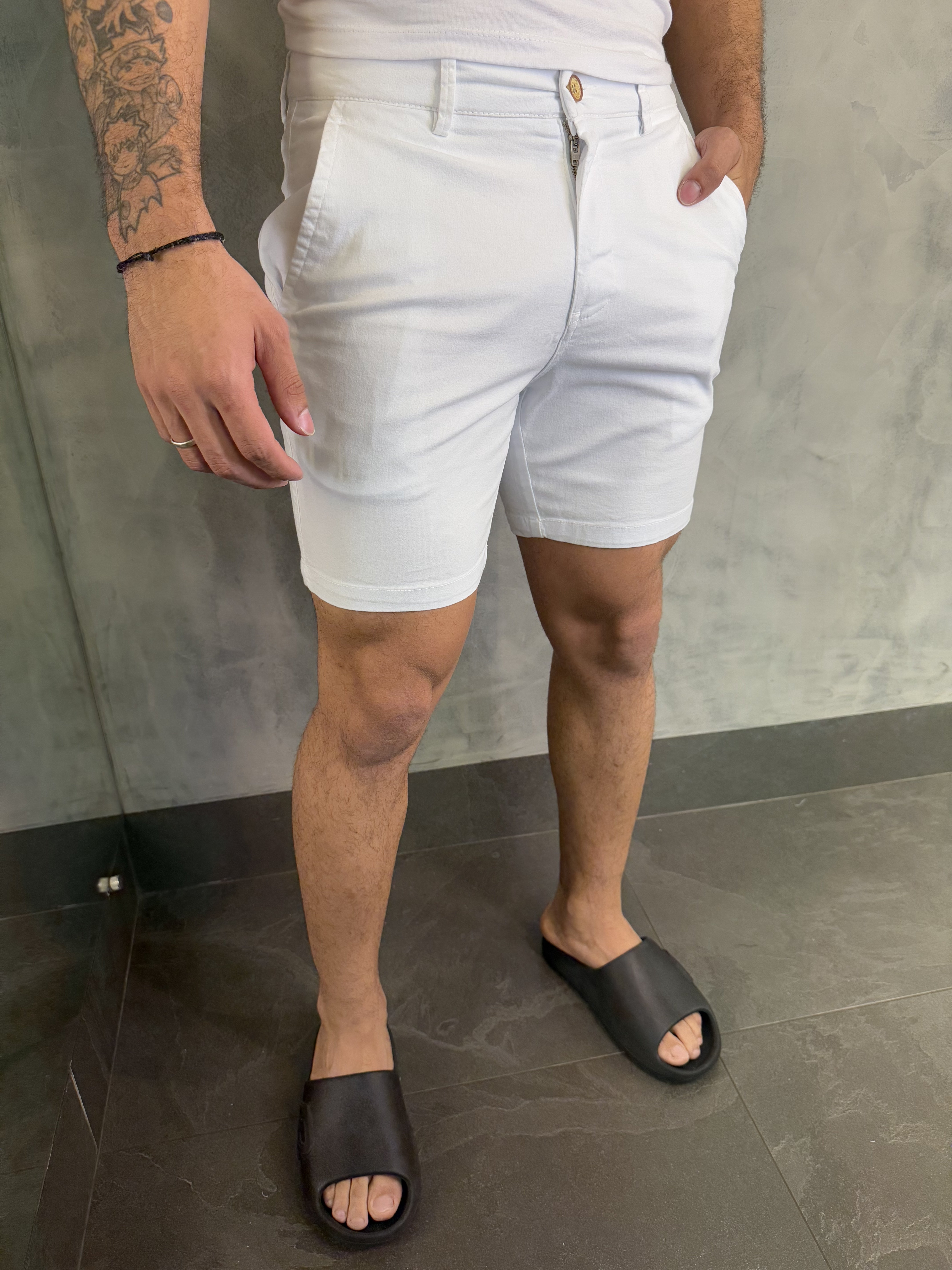 BERMUDA SARJA CURTA COLLOR STRETCH BAREZY