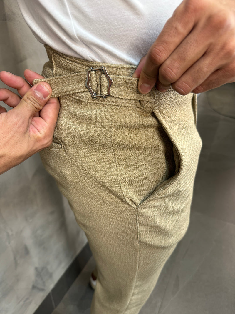 CALÇA ALF. LINHÃO COM REGULADOR PONTO H BEGE