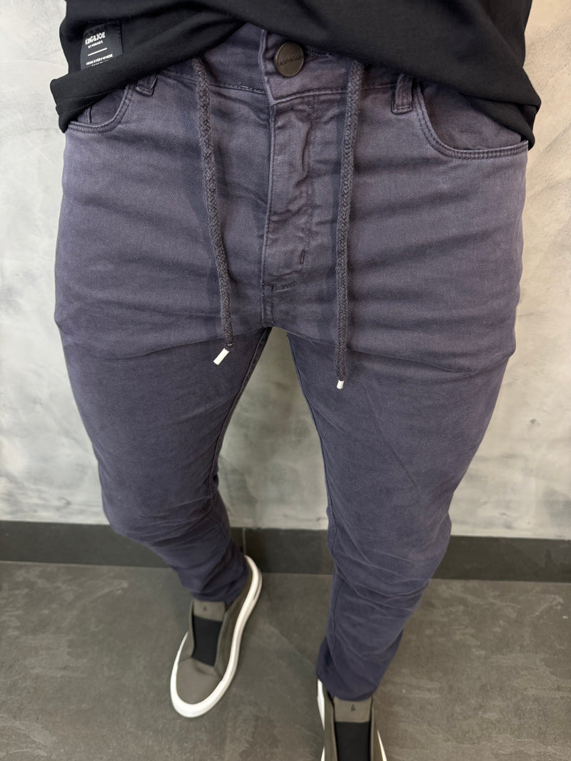 CALÇA SARJA JOGGER TINTURADA KINGEJOE PRETO